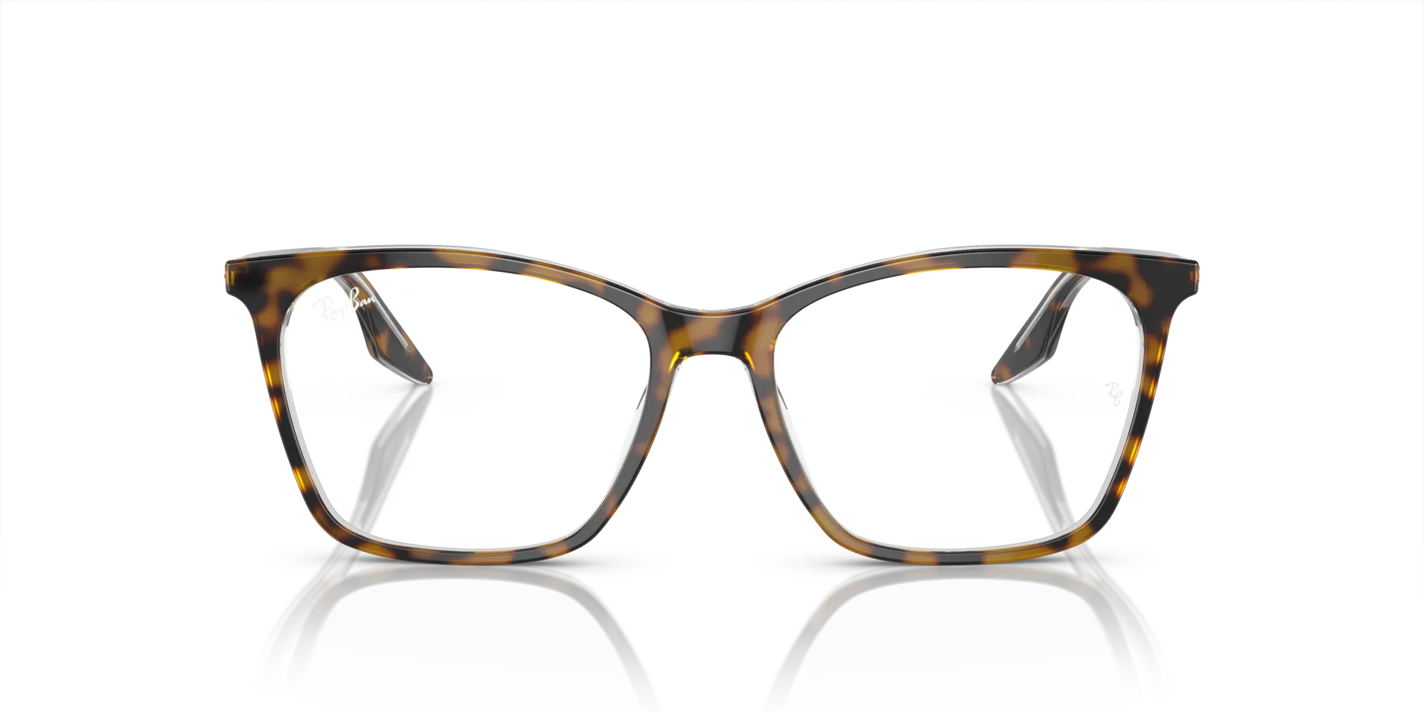 Ray - Ban RX5422 5082 Montature da vista Acetato Marrone Trasparente Cat Eye Normale - immagine 3