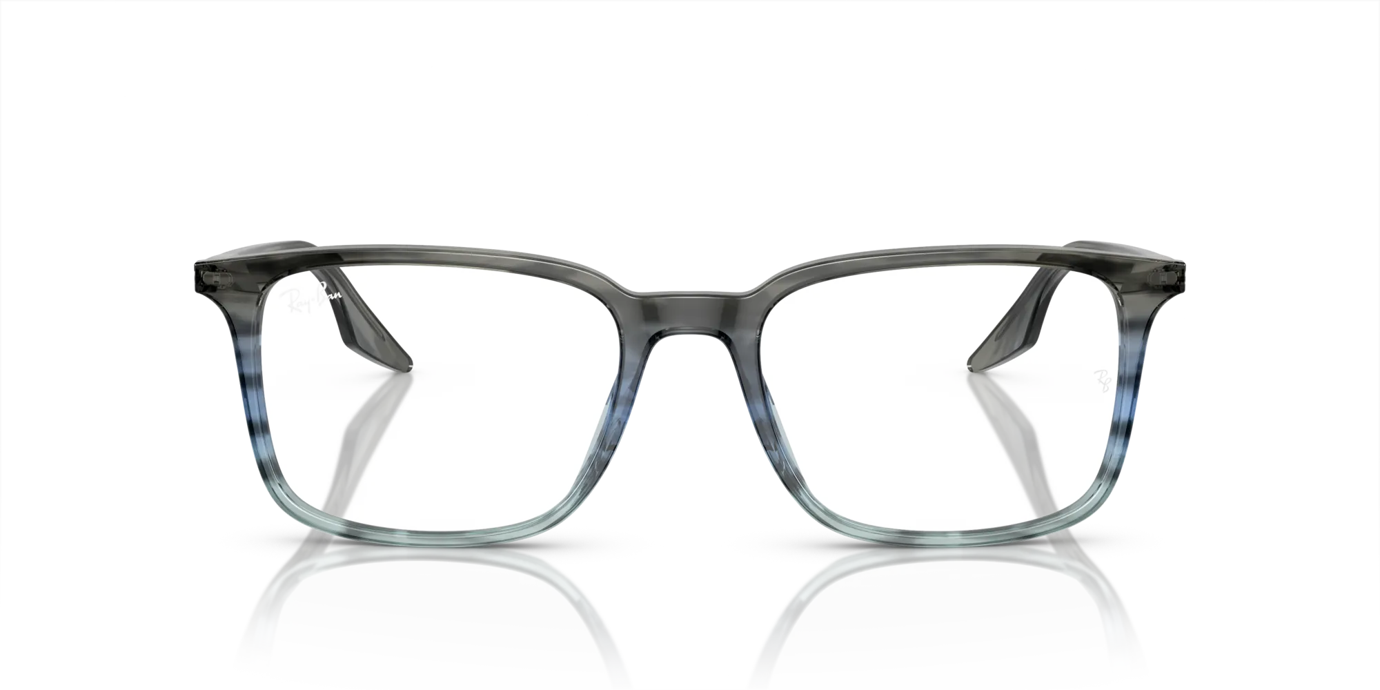 Ray - Ban RX5421 8254 Montature da vista Acetato Blu Trasparente Squadrata Normale - immagine 3