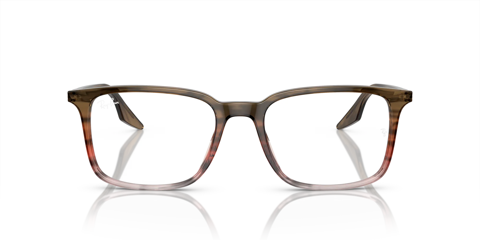 Ray - Ban RX5421 8251 Montature da vista Acetato Marrone Squadrata Normale - immagine 3