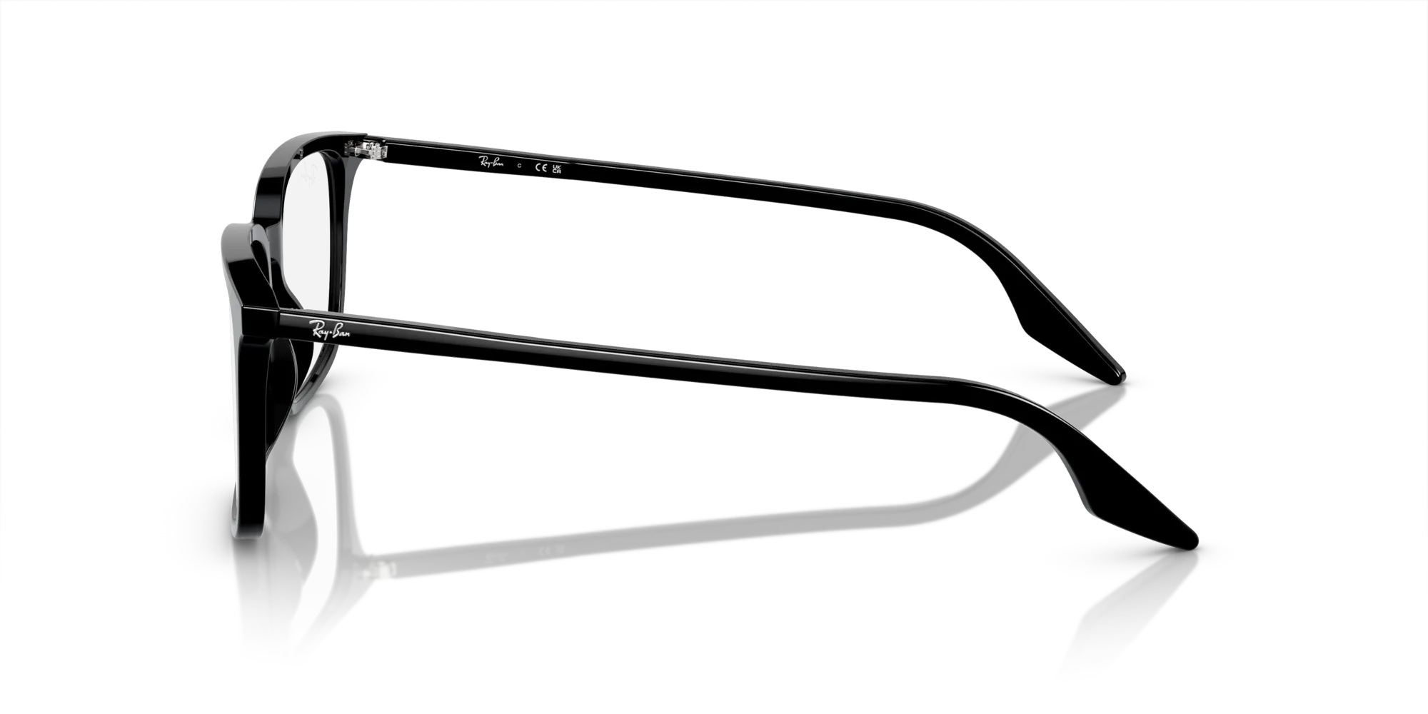 Ray - Ban RX5421 2000 Montature da vista Acetato Nero Trasparente Squadrata Normale - immagine 4