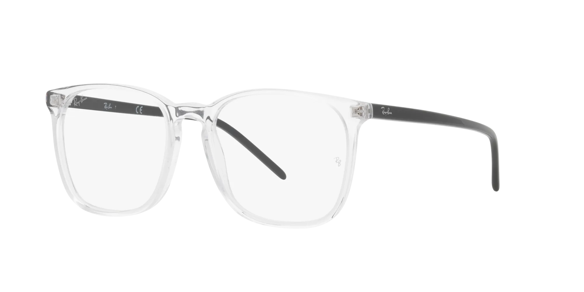 Ray - Ban RX5387 8181 Montature da vista Acetato Trasparente Trasparente Squadrata Normale - immagine 3
