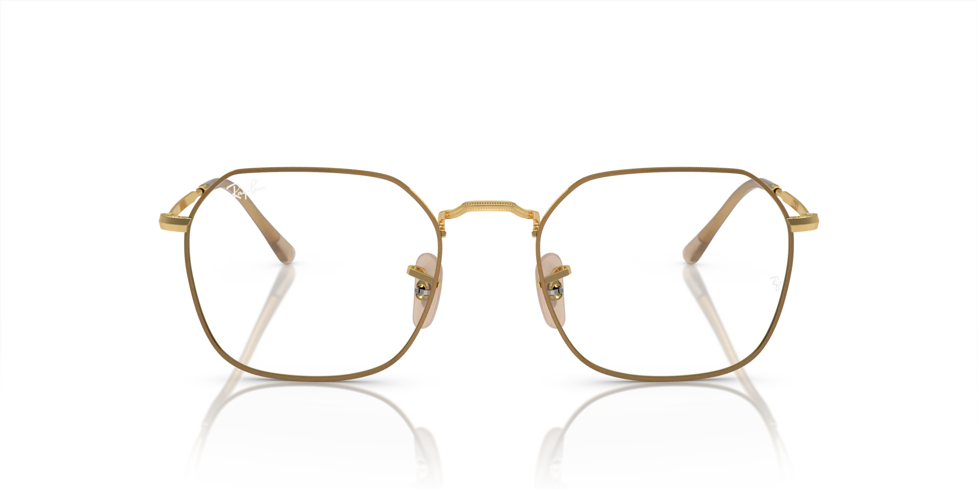 Ray - Ban RX3694V JIM 3167 Montature da vista Metallo Beige Trasparente Geometrica Normale - immagine 3