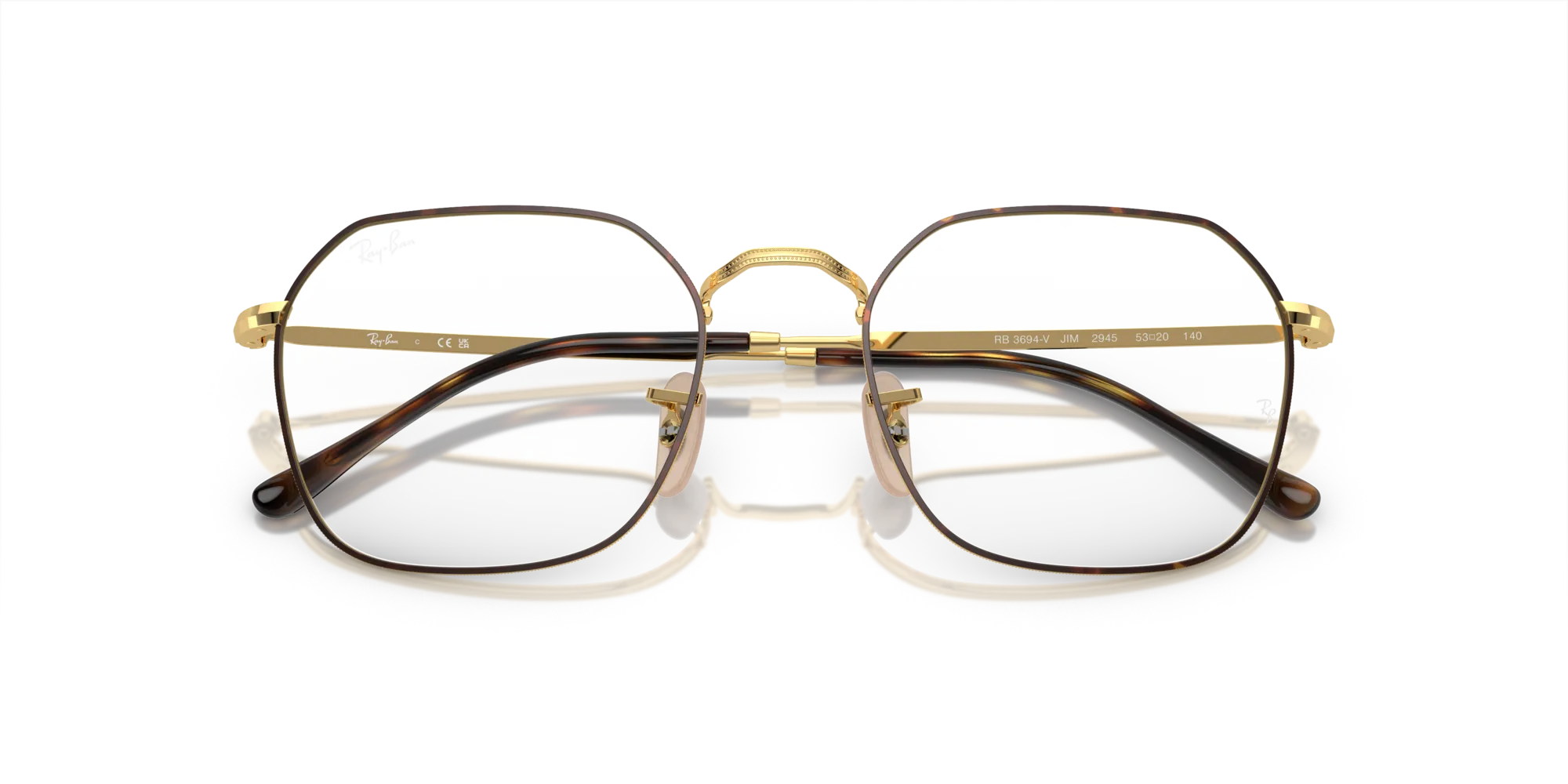 Ray - Ban RX3694V JIM 2945 Montature da vista Metallo Tartaruga Geometrica Normale - immagine 2