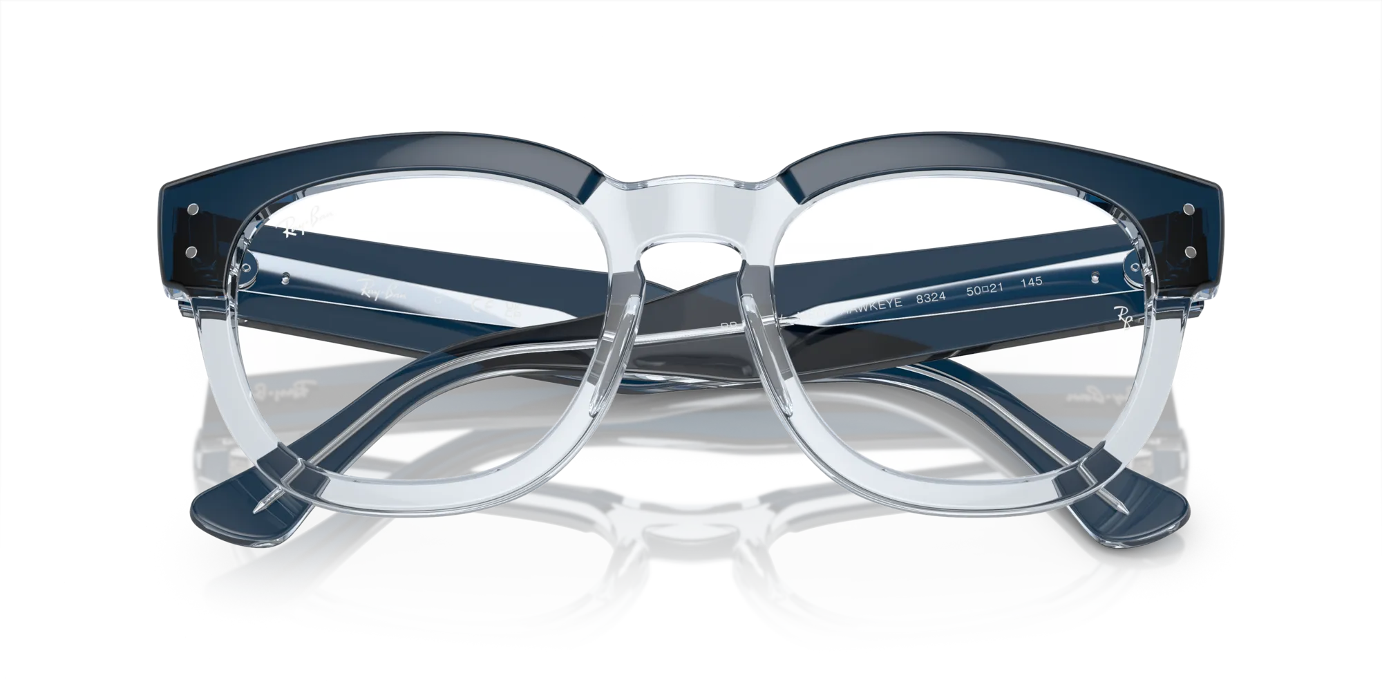 Ray - Ban RX0298V MEGA HAWKEYE 8324 Montature da vista Acetato Blu Trasparente Squadrata Normale - immagine 2