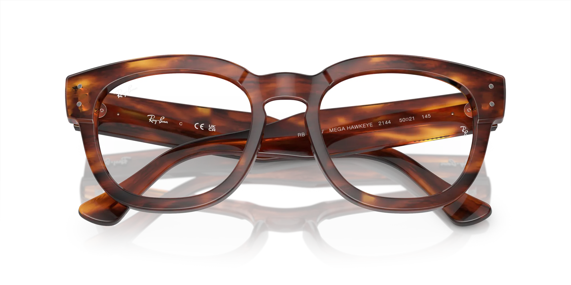 Ray - Ban RX0298V MEGA HAWKEYE 2144 Montature da vista Acetato Marrone Trasparente Squadrata Normale - immagine 2