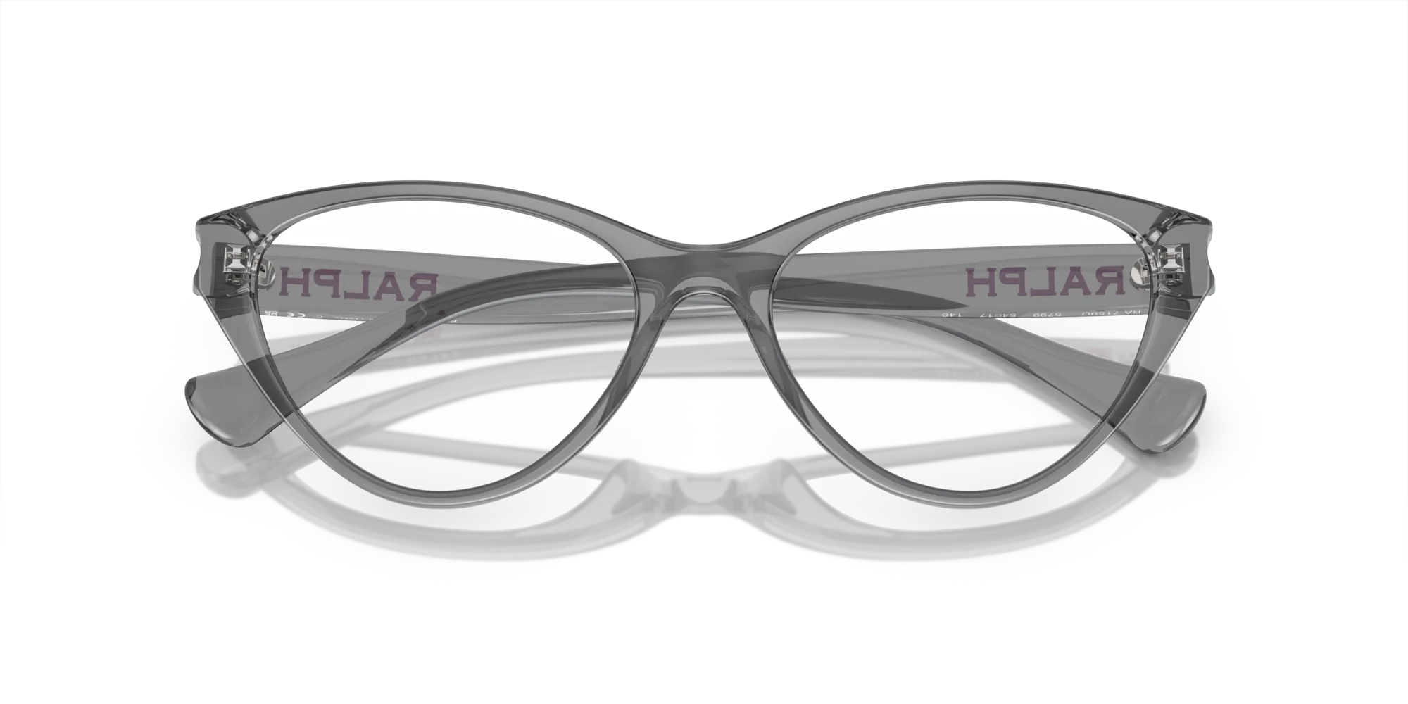 Ralph Lauren RA7159U 5799 Montature da vista Iniettato Grigio Trasparente Cat Eye Normale - immagine 2