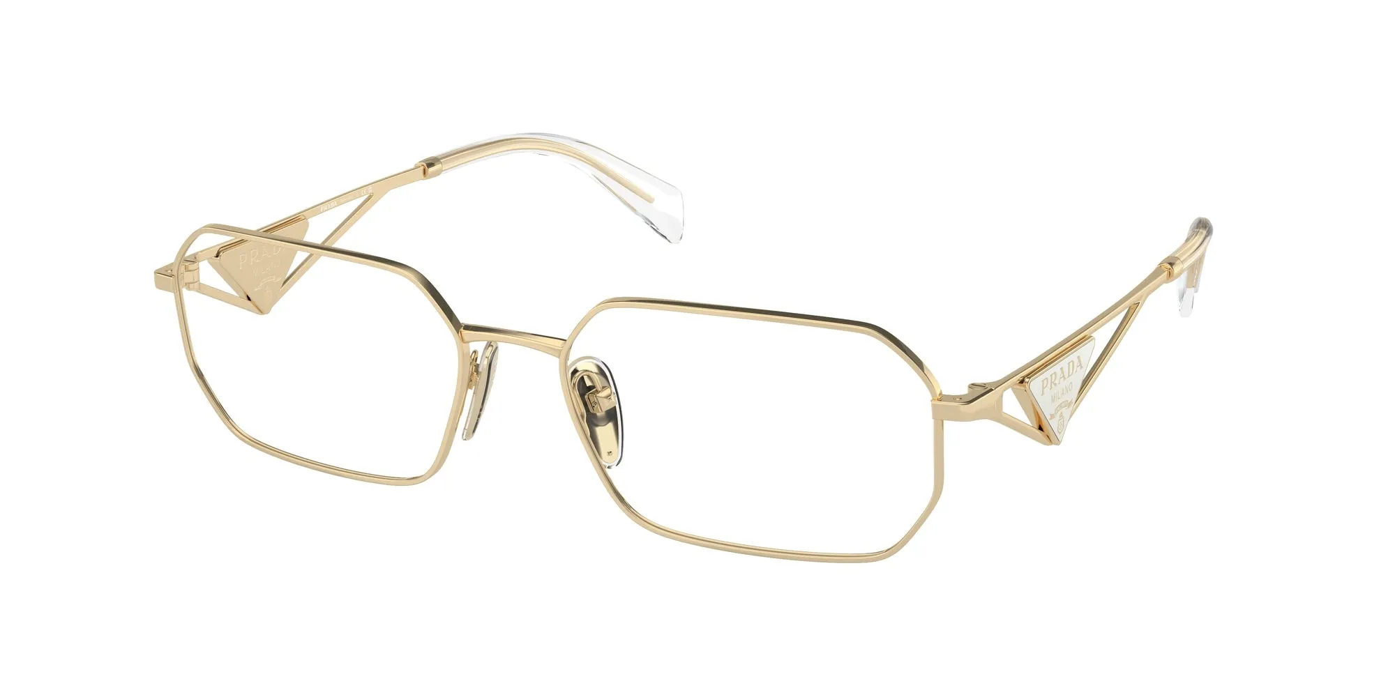 Prada PR A53V ZVN1O1 Montature da vista Metallo Oro Geometrica Normale - immagine 1