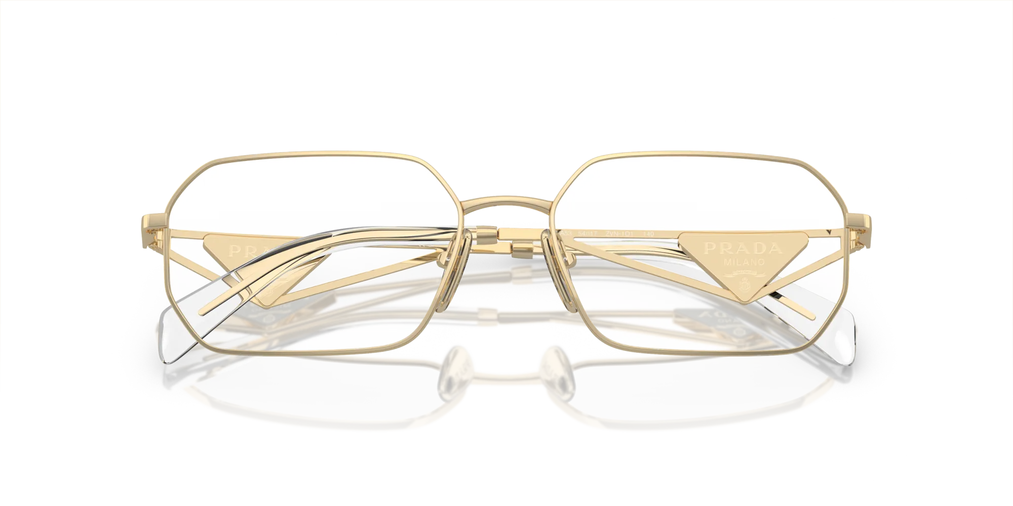 Prada PR A53V ZVN1O1 Montature da vista Metallo Oro Geometrica Normale - immagine 2