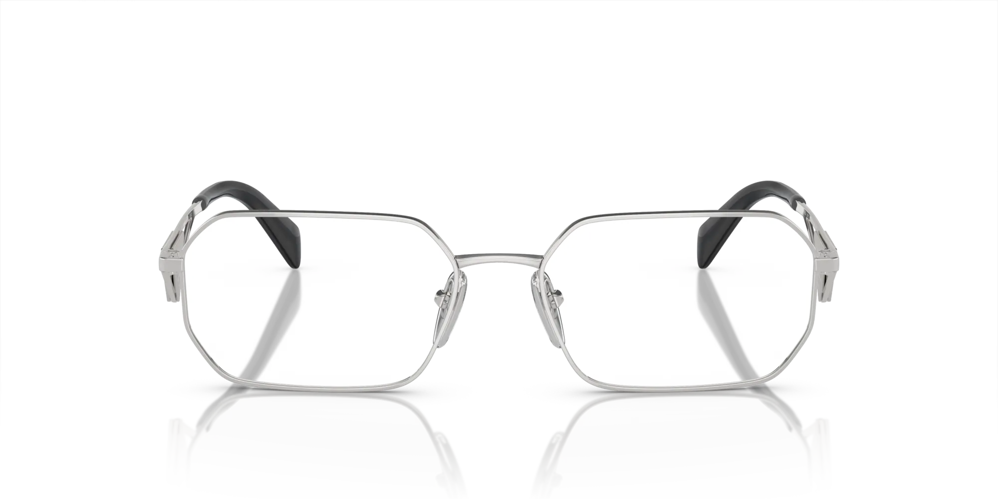 Prada PR A53V 1BC1O1 Montature da vista Acciaio Argento Geometrica Normale - immagine 3