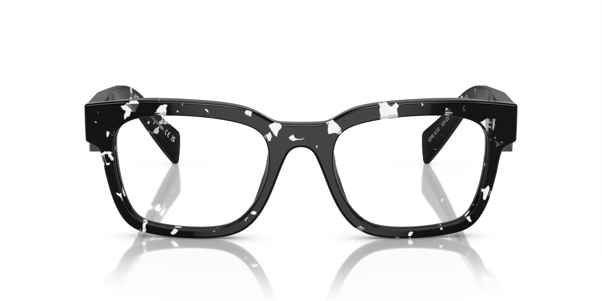 Prada PR A10V 15O1O1 Montature da vista Acetato Marrone Pillow Normale - immagine 3