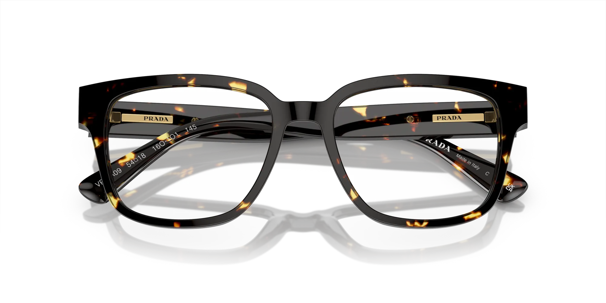 Prada PR A09V 16O1O1 Montature da vista Acetato Marrone Pillow Normale - immagine 2
