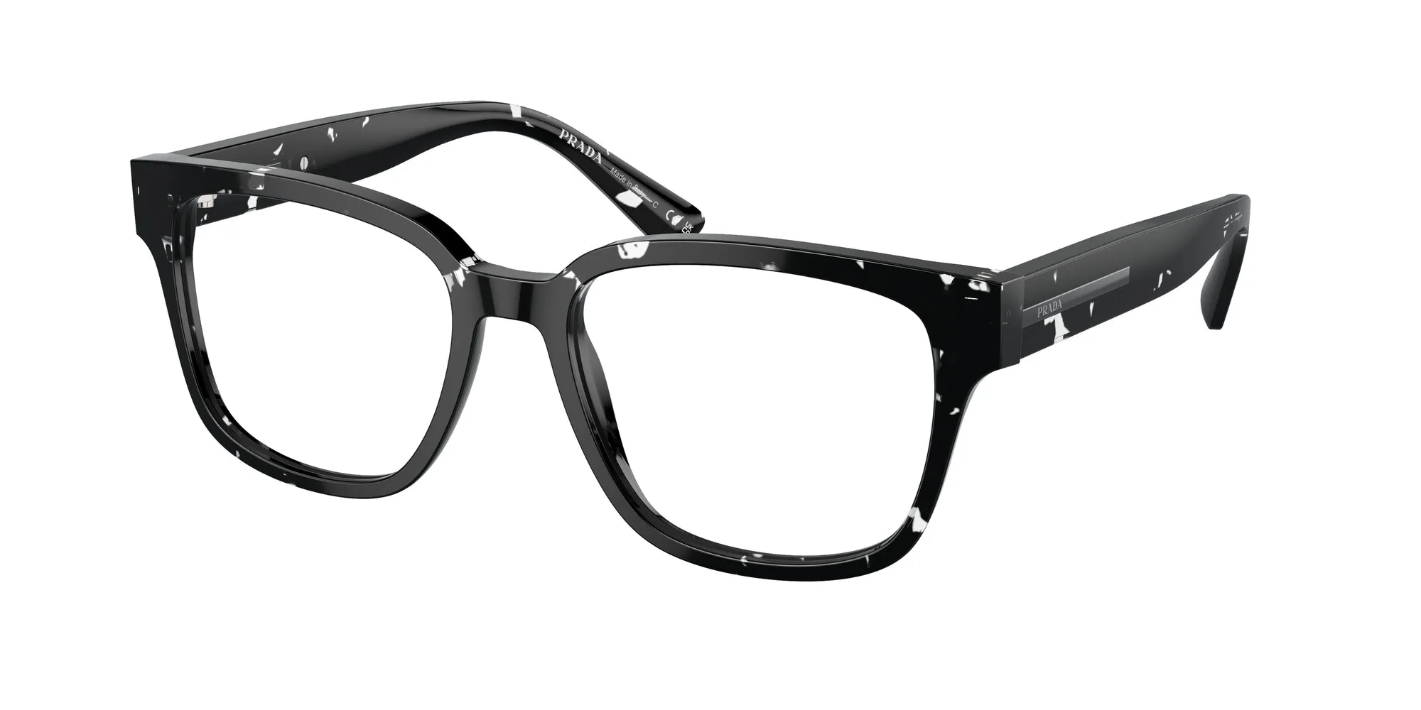 Prada PR A09V 15O1O1 Montature da vista Acetato Marrone Trasparente Pillow Normale - immagine 1