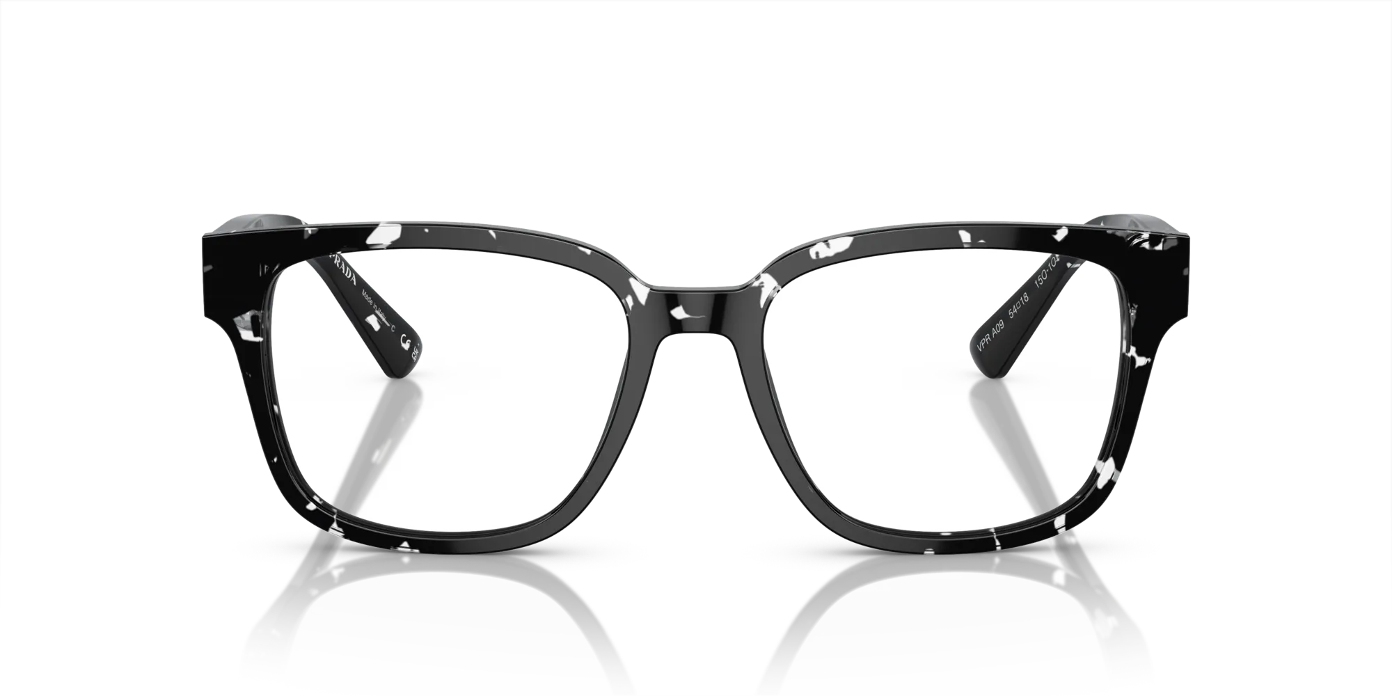 Prada PR A09V 15O1O1 Montature da vista Acetato Marrone Trasparente Pillow Normale - immagine 3