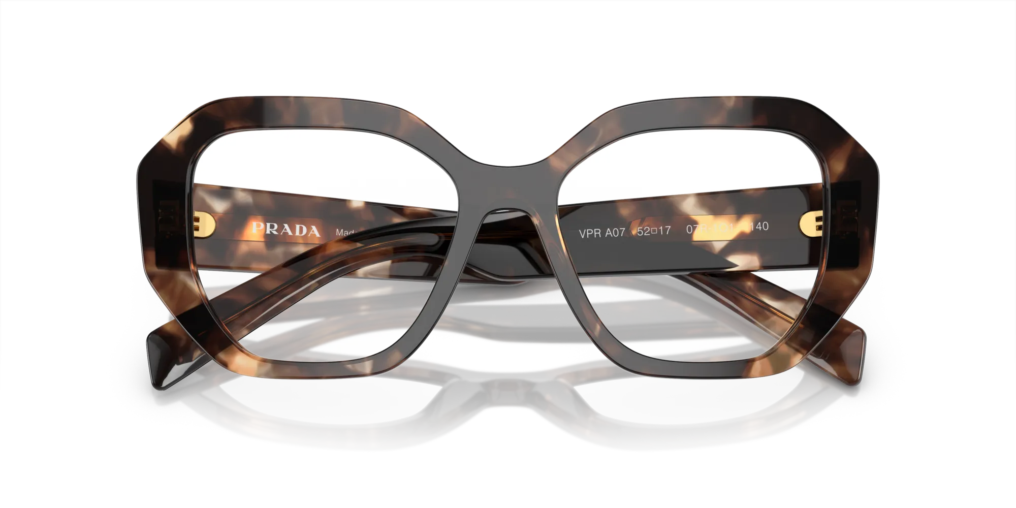 Prada PR A07V 07R1O1 Montature da vista Acetato Marrone Geometrica Normale - immagine 2