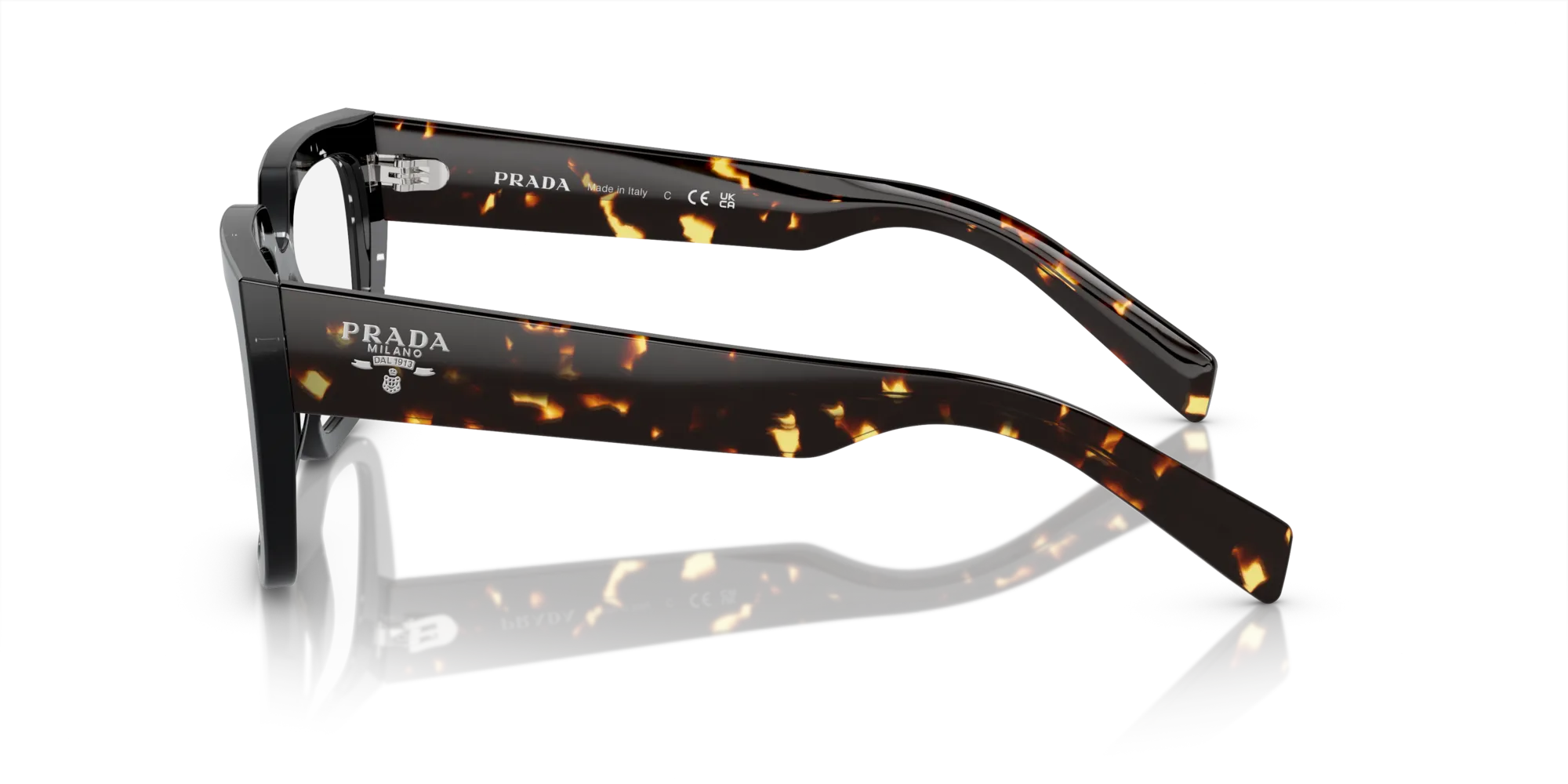 Prada PR A03V 15O1O1 Montature da vista Acetato Marrone Geometrica Normale - immagine 4