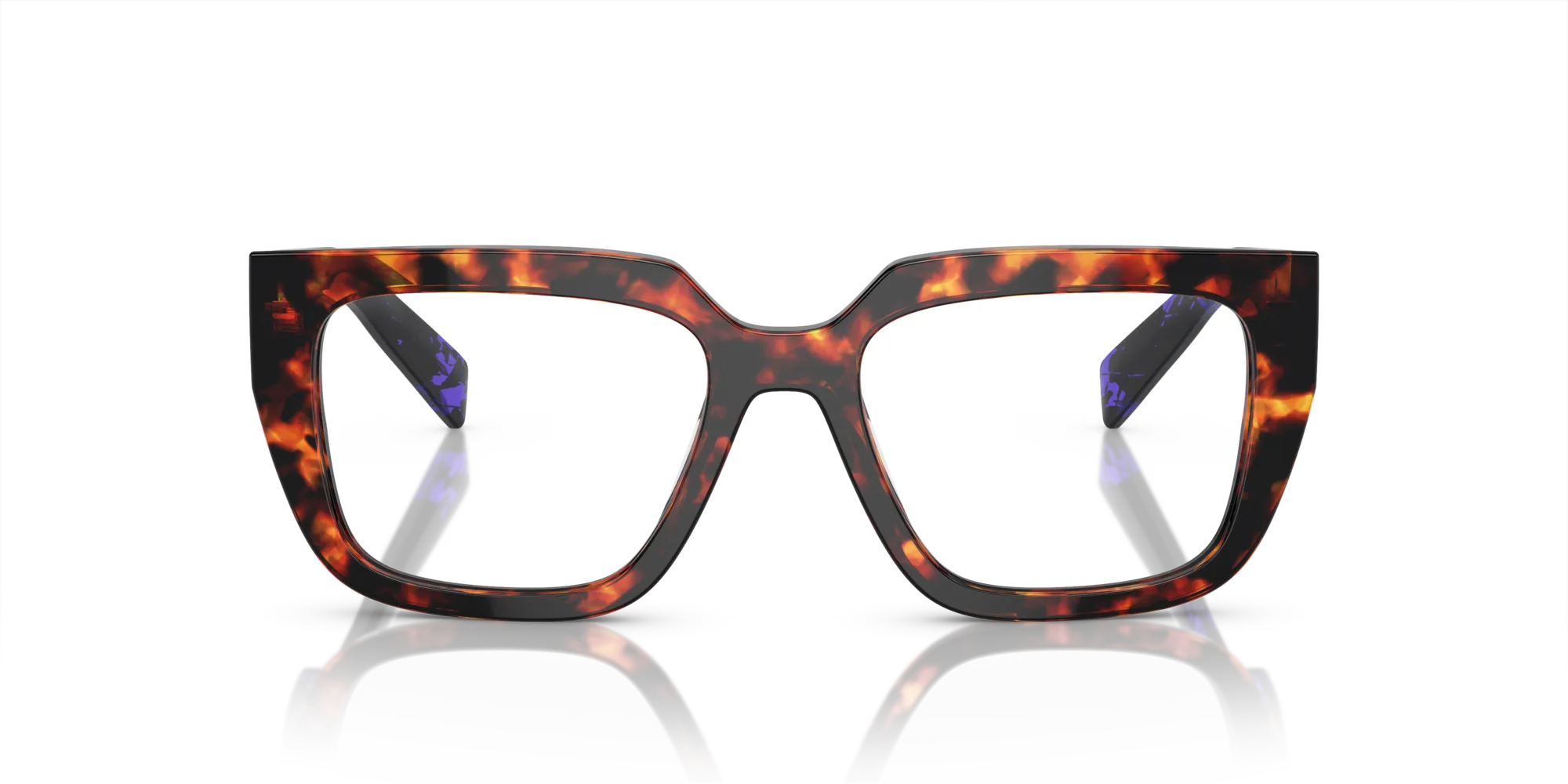 Prada PR A03V 14O1O1 Montature da vista Acetato Marrone Geometrica Normale - immagine 3