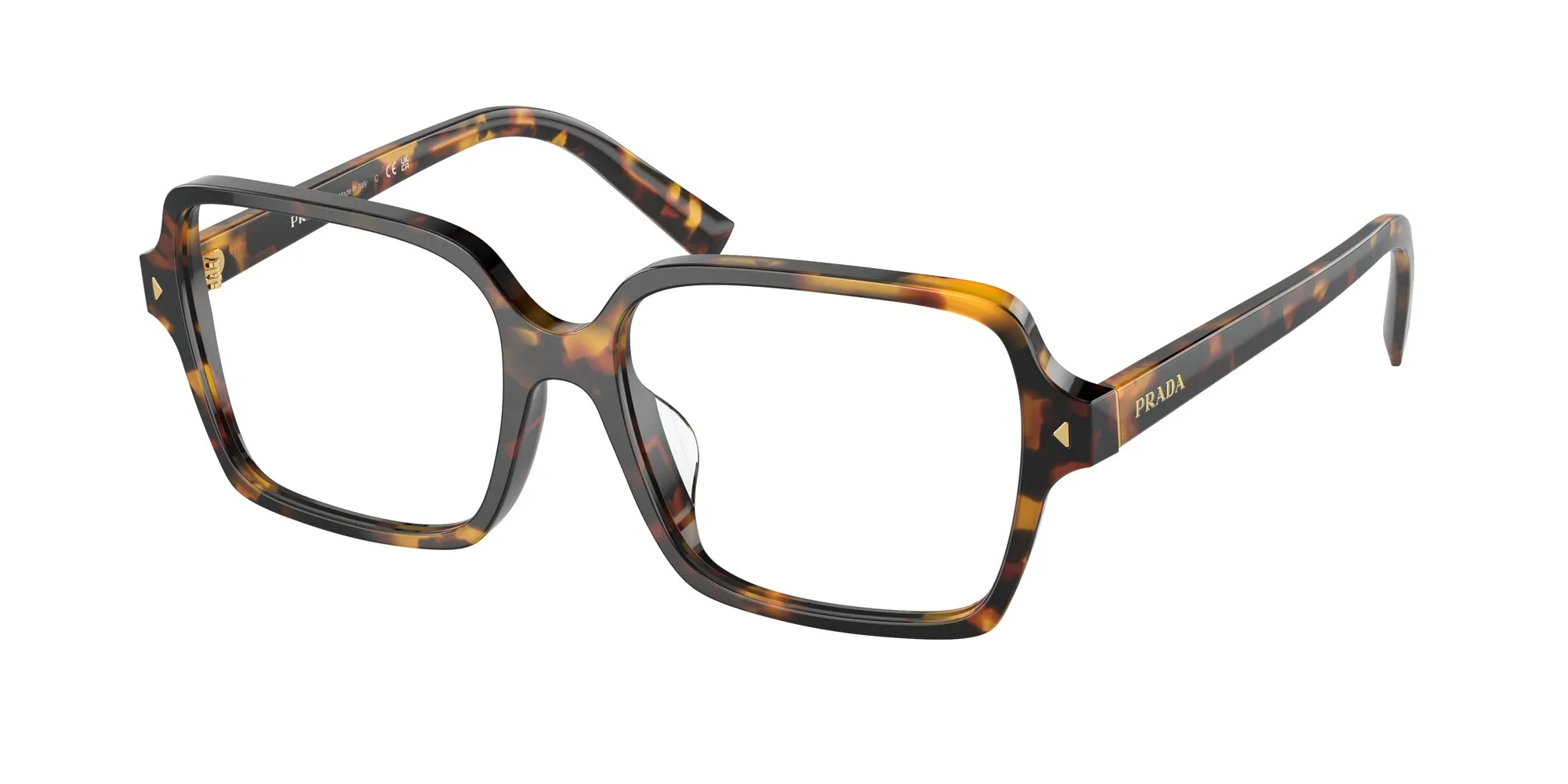 Prada PR A02V VAU1O1 Montature da vista Acetato Tartaruga Trasparente Pillow Normale - immagine 1