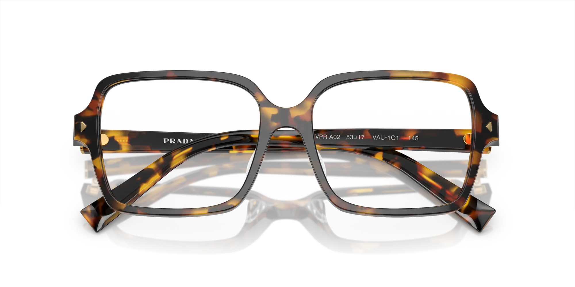 Prada PR A02V VAU1O1 Montature da vista Acetato Tartaruga Trasparente Pillow Normale - immagine 2