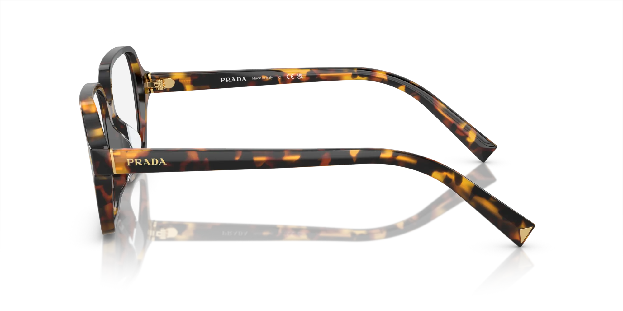 Prada PR A02V VAU1O1 Montature da vista Acetato Tartaruga Pillow Normale - immagine 4