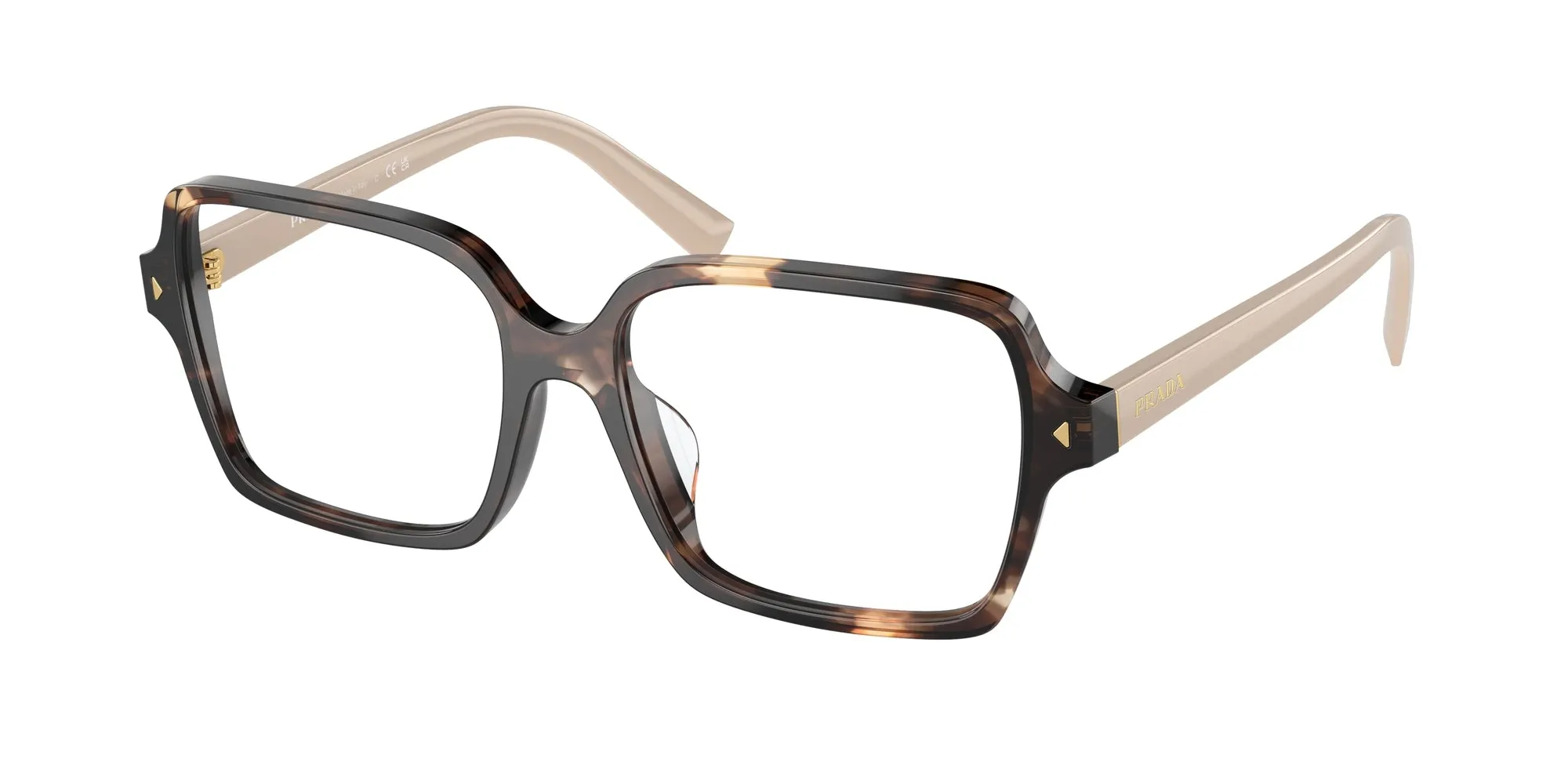 Prada PR A02V 07R1O1 Montature da vista Acetato Marrone Pillow Normale - immagine 1