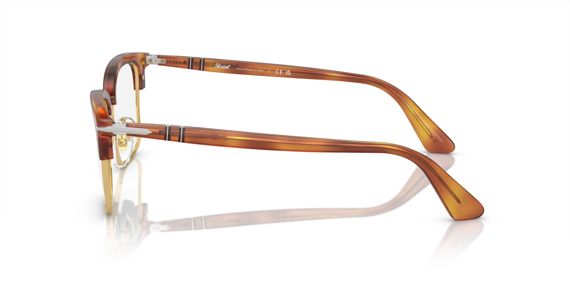 Persol PO3340V LINA 96 Montature da vista Acetato Marrone Trasparente Squadrata Normale - immagine 4