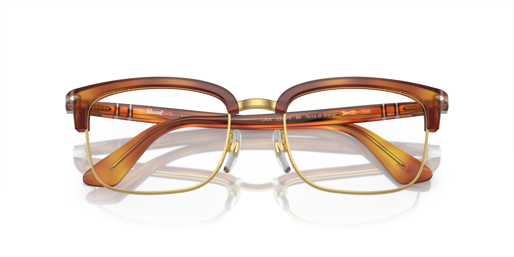 Persol PO3340V LINA 96 Montature da vista Acetato Marrone Trasparente Squadrata Normale - immagine 2