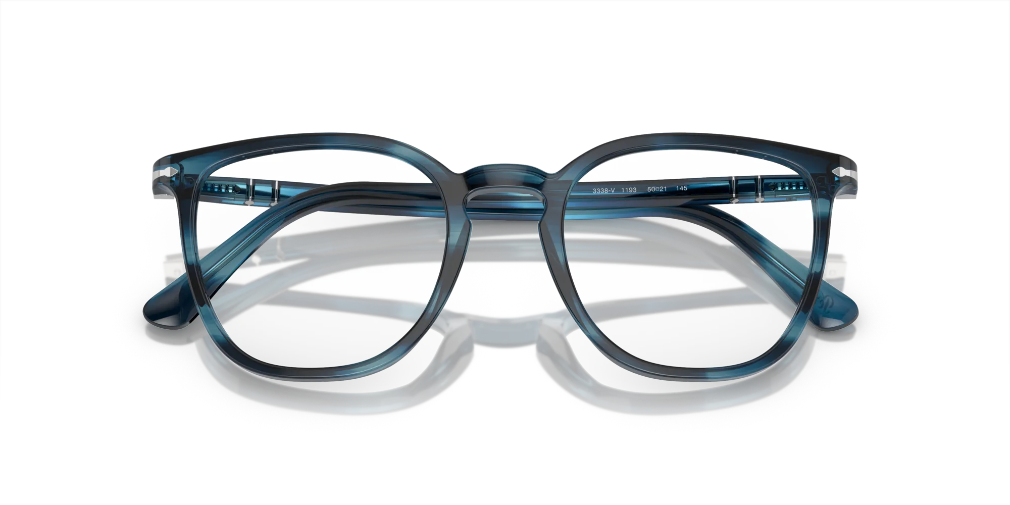 Persol PO3338V 1193 Montature da vista Acetato Blu Trasparente Pantos Normale - immagine 2