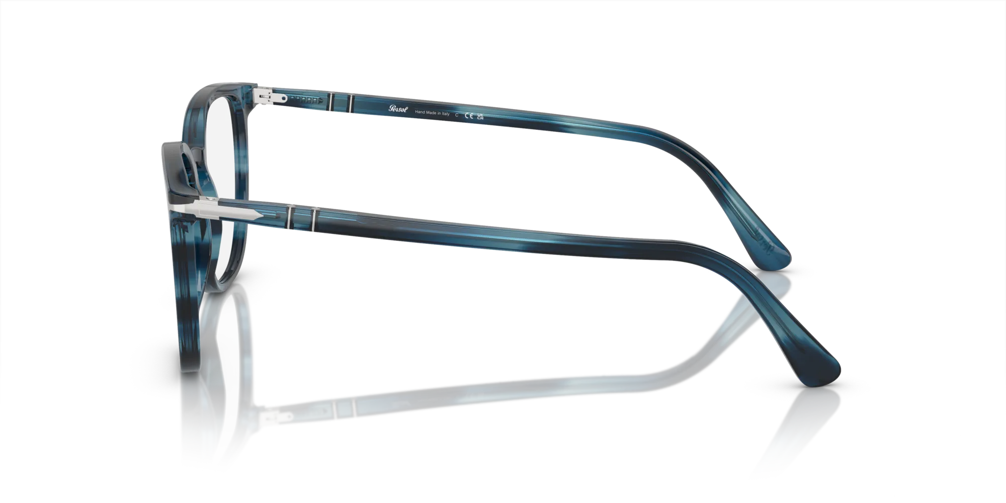 Persol PO3338V 1193 Montature da vista Acetato Blu Trasparente Pantos Normale - immagine 4