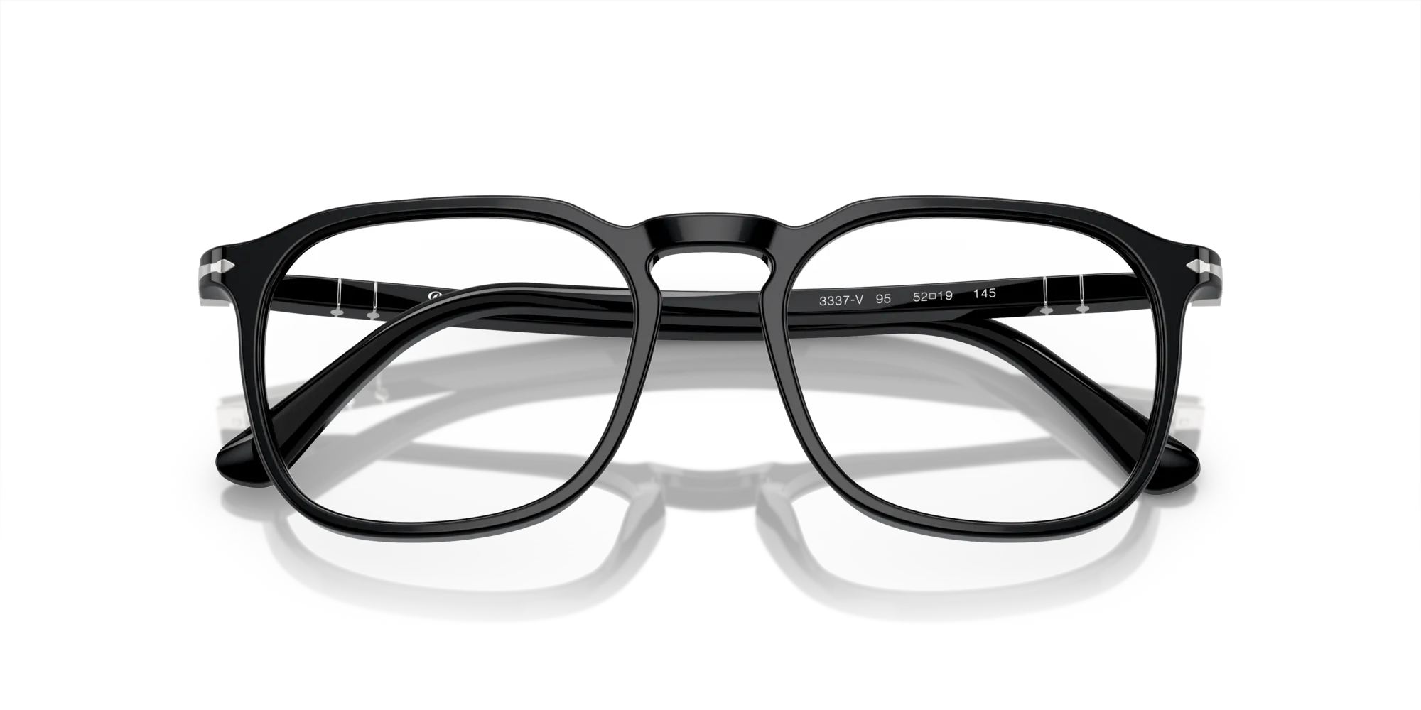 Persol PO3337V 95 Montature da vista Acetato Nero Trasparente Pantos Normale - immagine 2