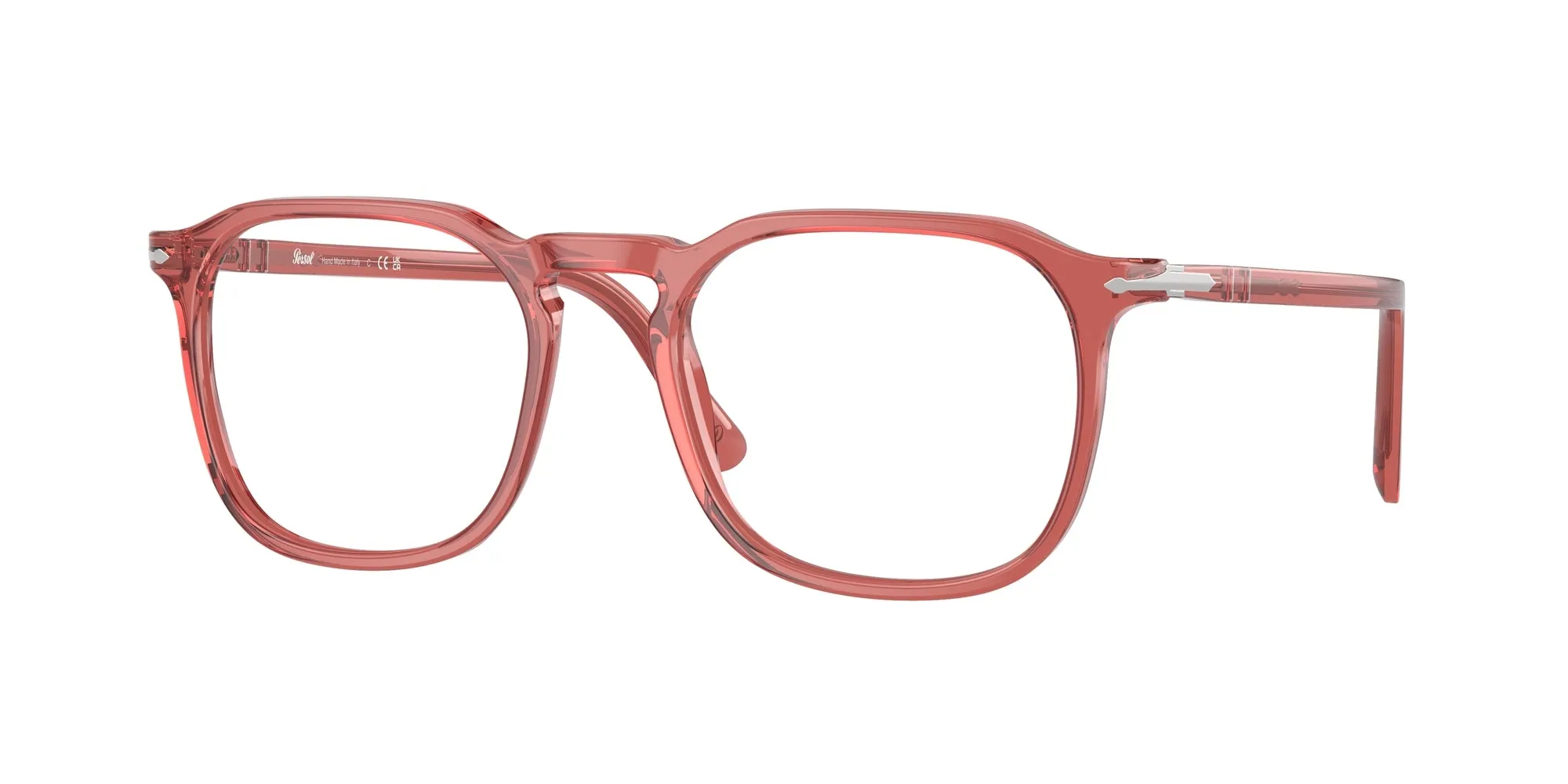 Persol PO3337V 1198 Montature da vista Acetato Rosso Trasparente Pantos Normale - immagine 1