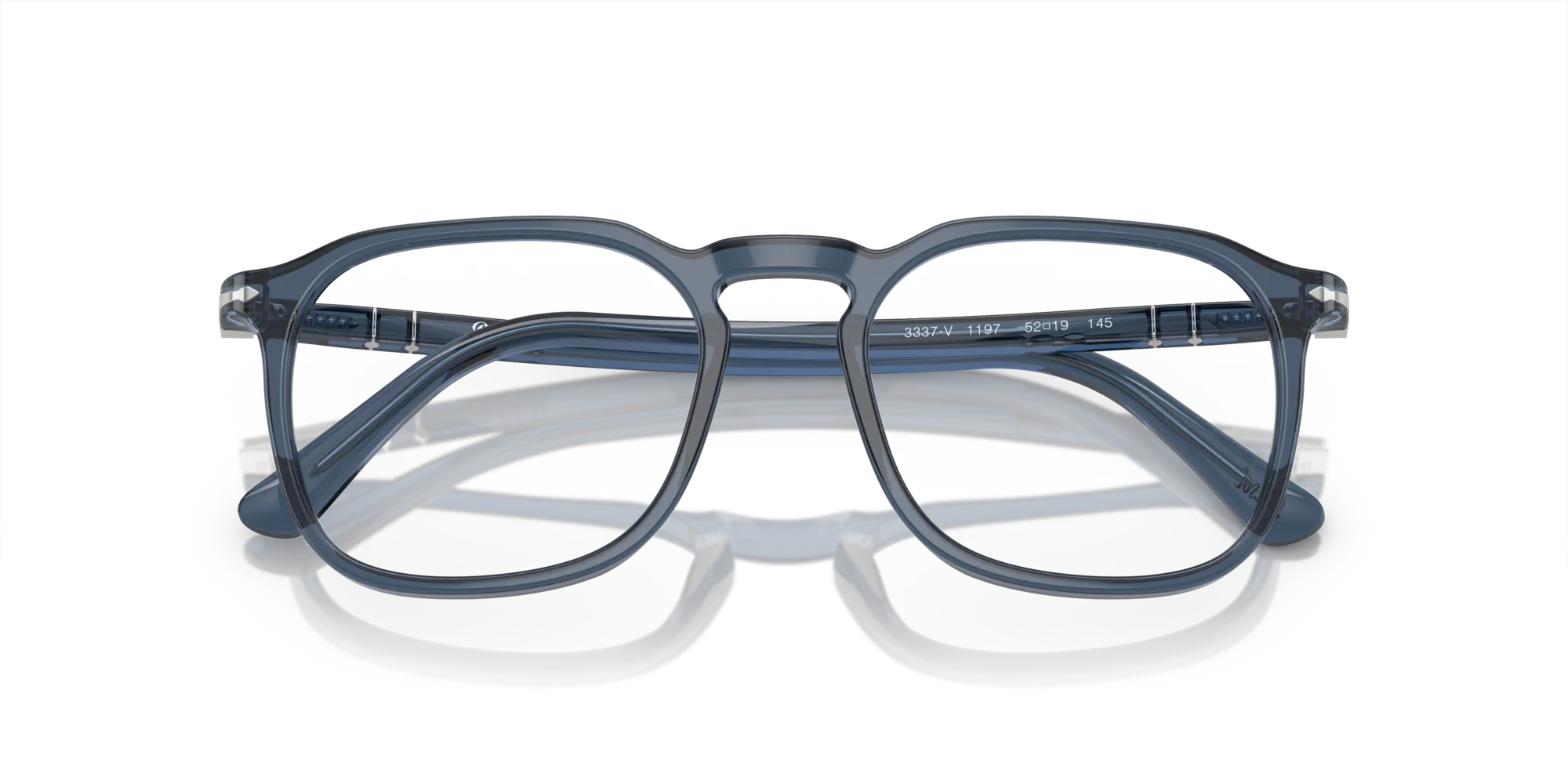 Persol PO3337V 1197 Montature da vista Acetato Blu Trasparente Pantos Normale - immagine 2