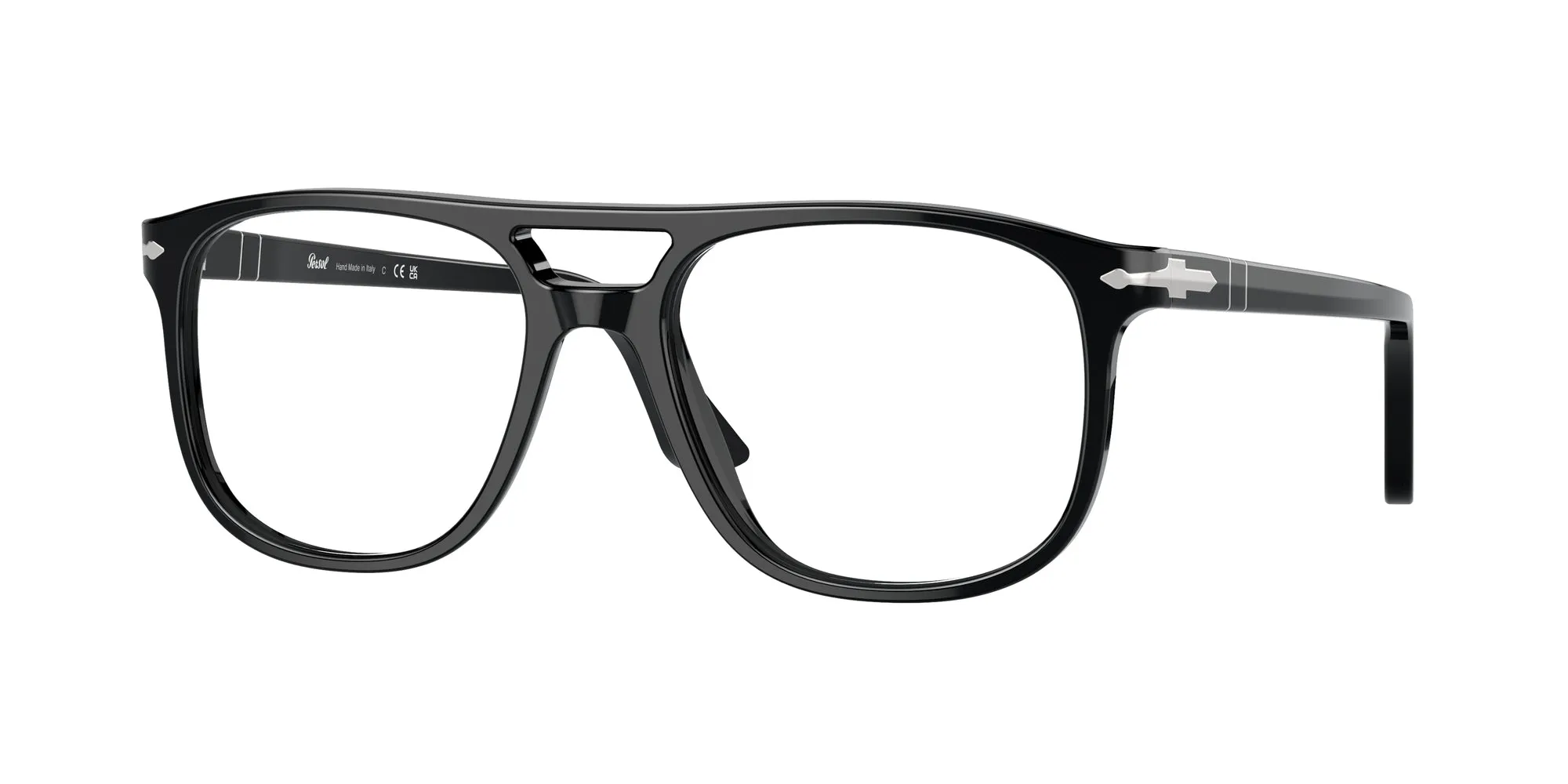 Persol PO3329V GRETA 95 Montature da vista Acetato Nero Trasparente Pilot Normale - immagine 1