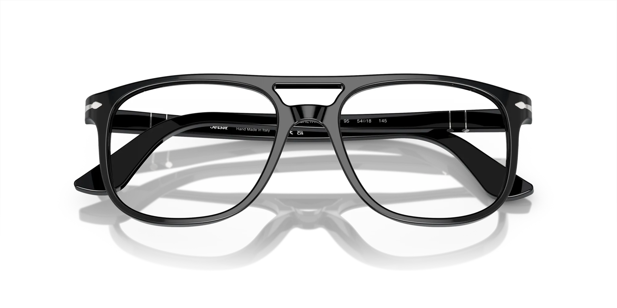 Persol PO3329V GRETA 95 Montature da vista Acetato Nero Trasparente Pilot Normale - immagine 2