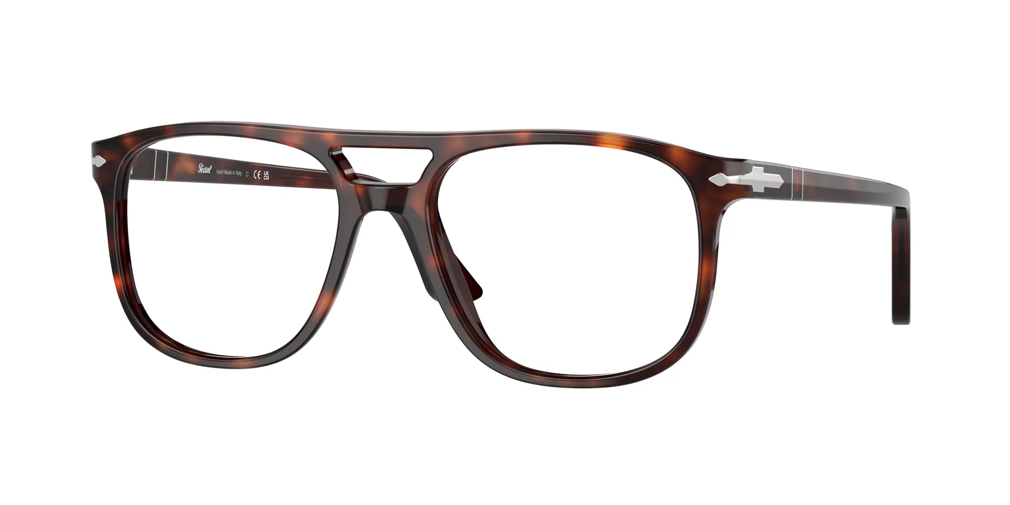 Persol PO3329V GRETA 24 Montature da vista Acetato Tartaruga Trasparente Pilot Normale - immagine 1