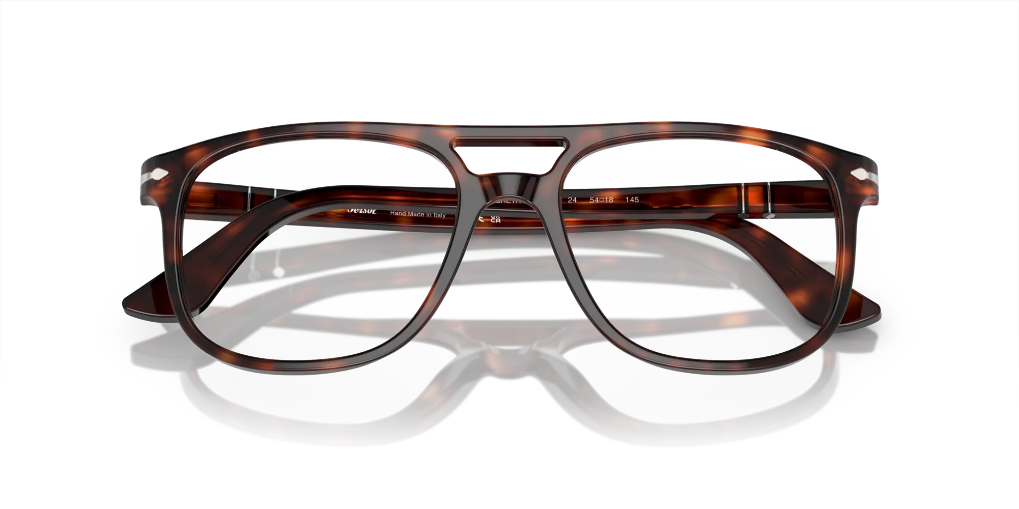 Persol PO3329V GRETA 24 Montature da vista Acetato Tartaruga Trasparente Pilot Normale - immagine 2