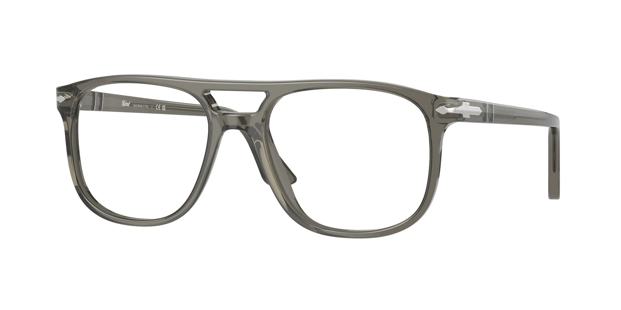 Persol PO3329V GRETA 1103 Montature da vista Acetato Grigio Trasparente Pilot Normale - immagine 1