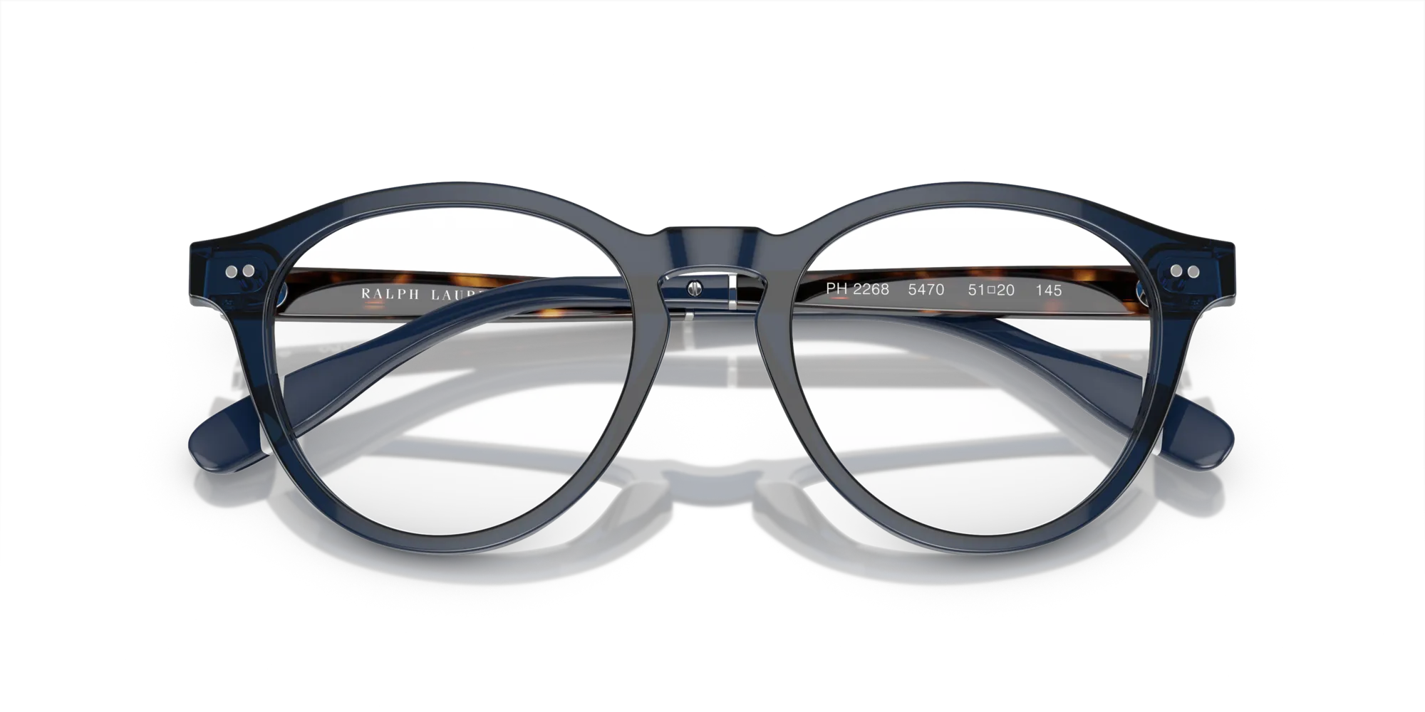 Polo Ralph Lauren PH2268 5470 Montature da vista Acetato Blu Trasparente Squadrata Normale - immagine 2