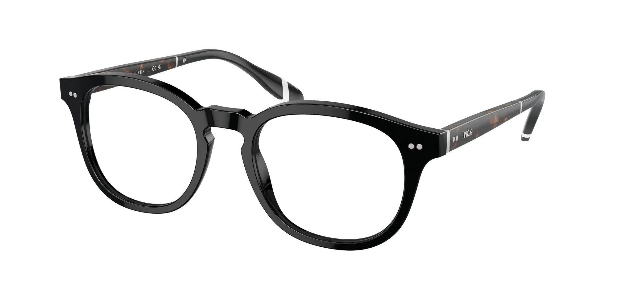 Polo Ralph Lauren PH2267 5001 Montature da vista Acetato Nero Trasparente Squadrata Normale - immagine 1