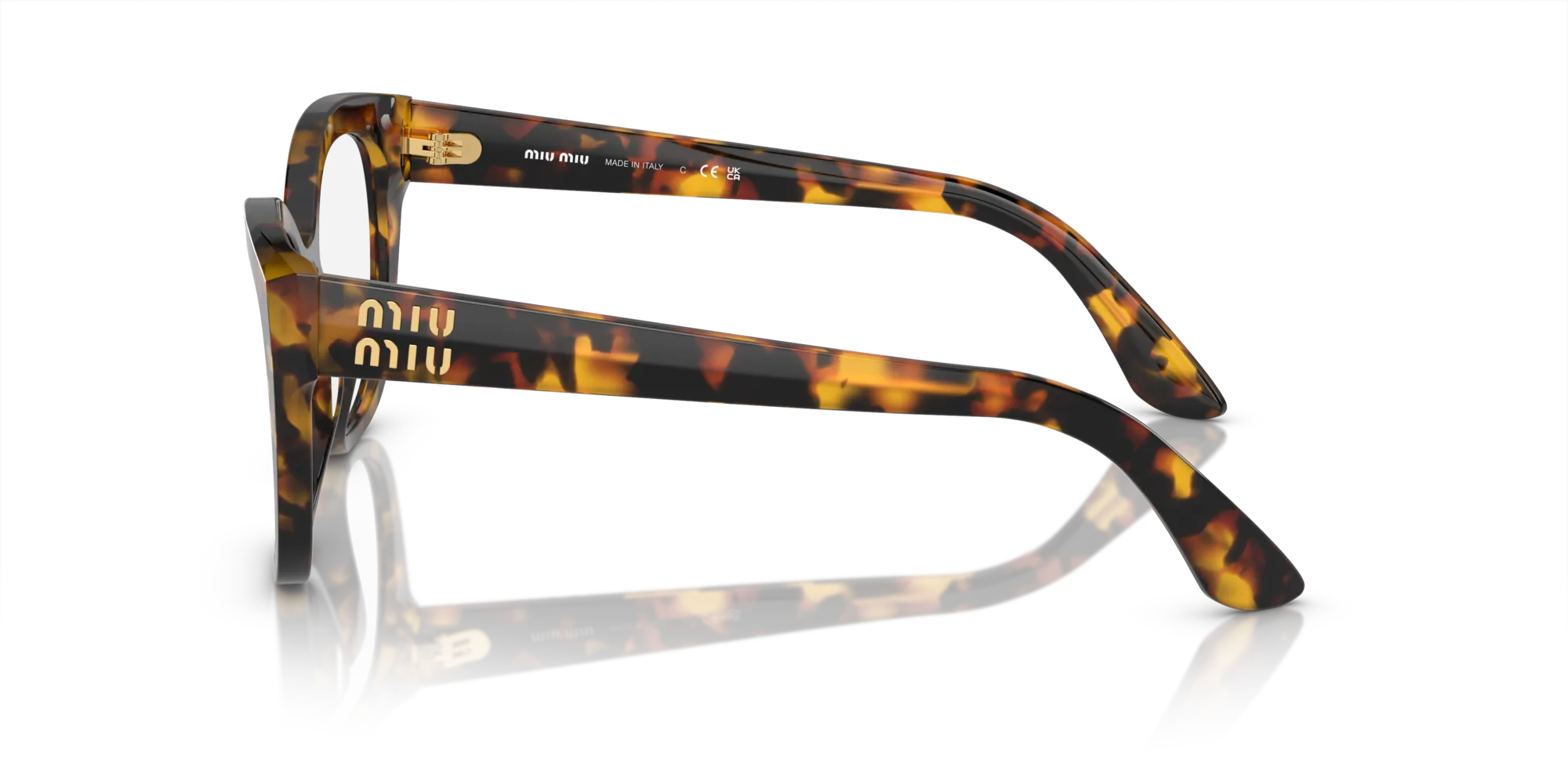 Miu Miu MU 05XV VAU1O1 Montature da vista Acetato Tartaruga Trasparente Squadrata Normale - immagine 4