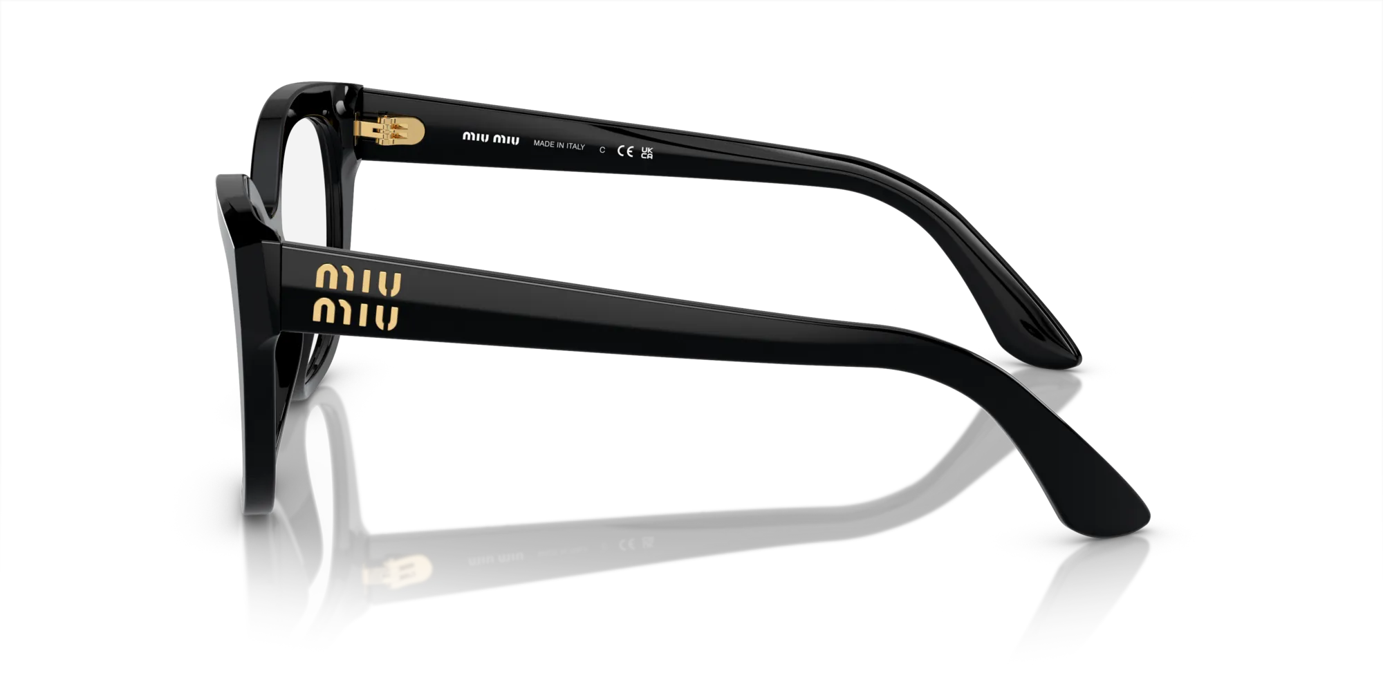 Miu Miu MU 05XV 1AB1O1 Montature da vista Acetato Nero Trasparente Squadrata Normale - immagine 4