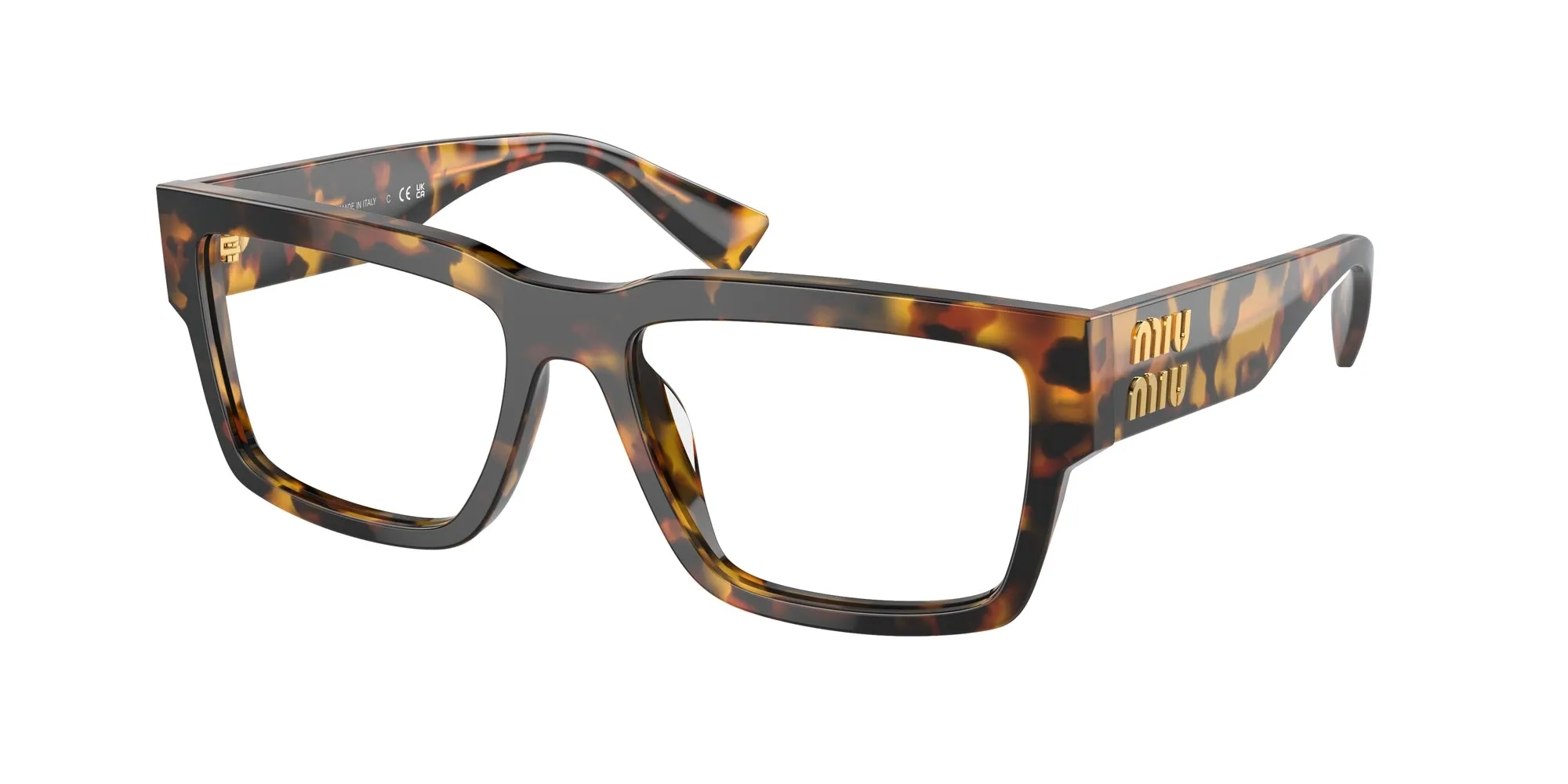Miu Miu MU 02XV VAU1O1 Montature da vista Acetato Tartaruga Squadrata Normale - immagine 1