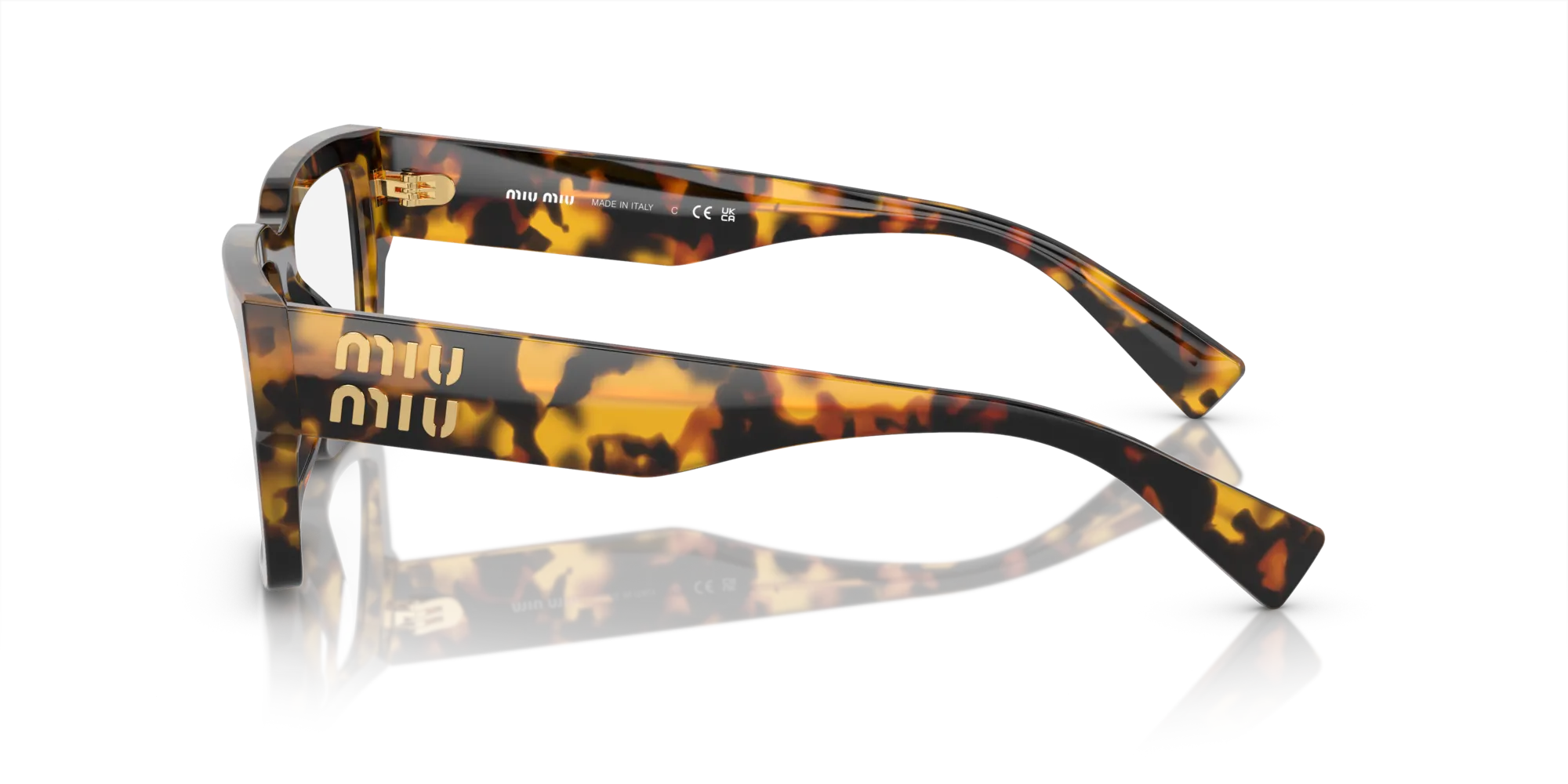 Miu Miu MU 02XV VAU1O1 Montature da vista Acetato Tartaruga Trasparente Squadrata Normale - immagine 4