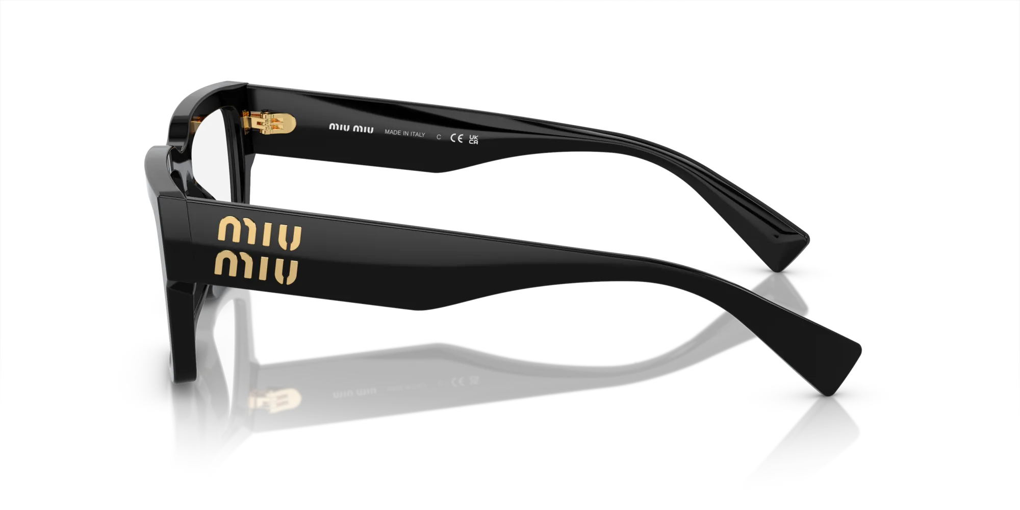 Miu Miu MU 02XV 1AB1O1 Montature da vista Acetato Nero Squadrata Normale - immagine 4