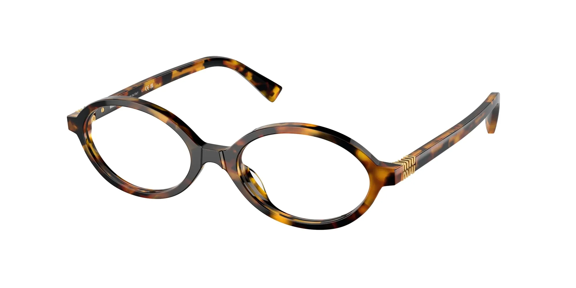 Miu Miu MU 01XV VAU1O1 Montature da vista Acetato Tartaruga Rotonda Normale - immagine 1