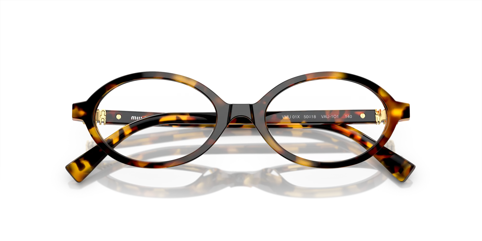 Miu Miu MU 01XV VAU1O1 Montature da vista Acetato Tartaruga Rotonda Normale - immagine 2