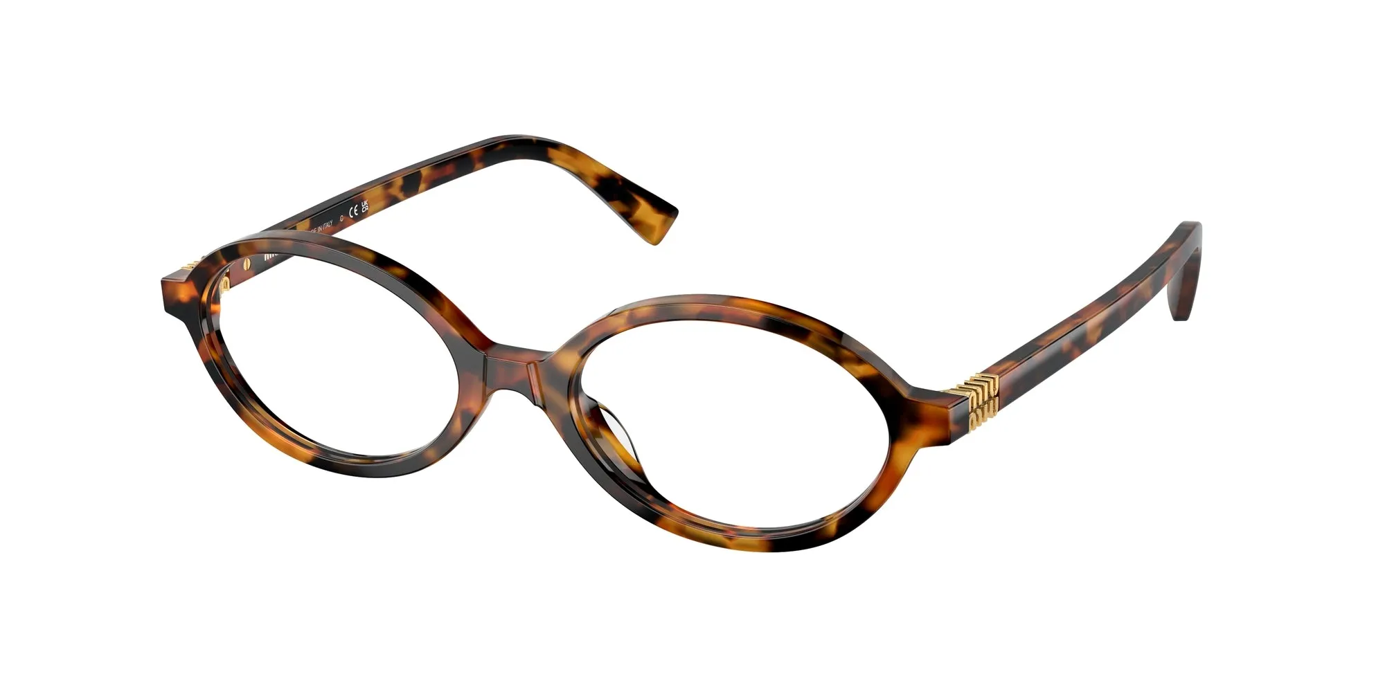Miu Miu MU 01XV 19P1O1 Montature da vista Acetato Tartaruga Rotonda Normale - immagine 1