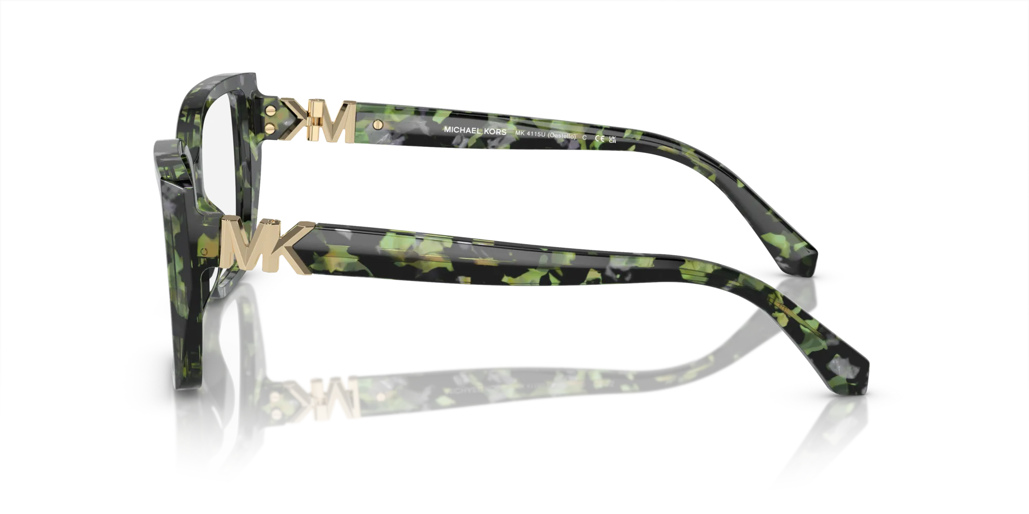 Michael Kors MK4115U CASTELLO 3953 Montature da vista Acetato Verde Trasparente Squadrata Normale - immagine 4