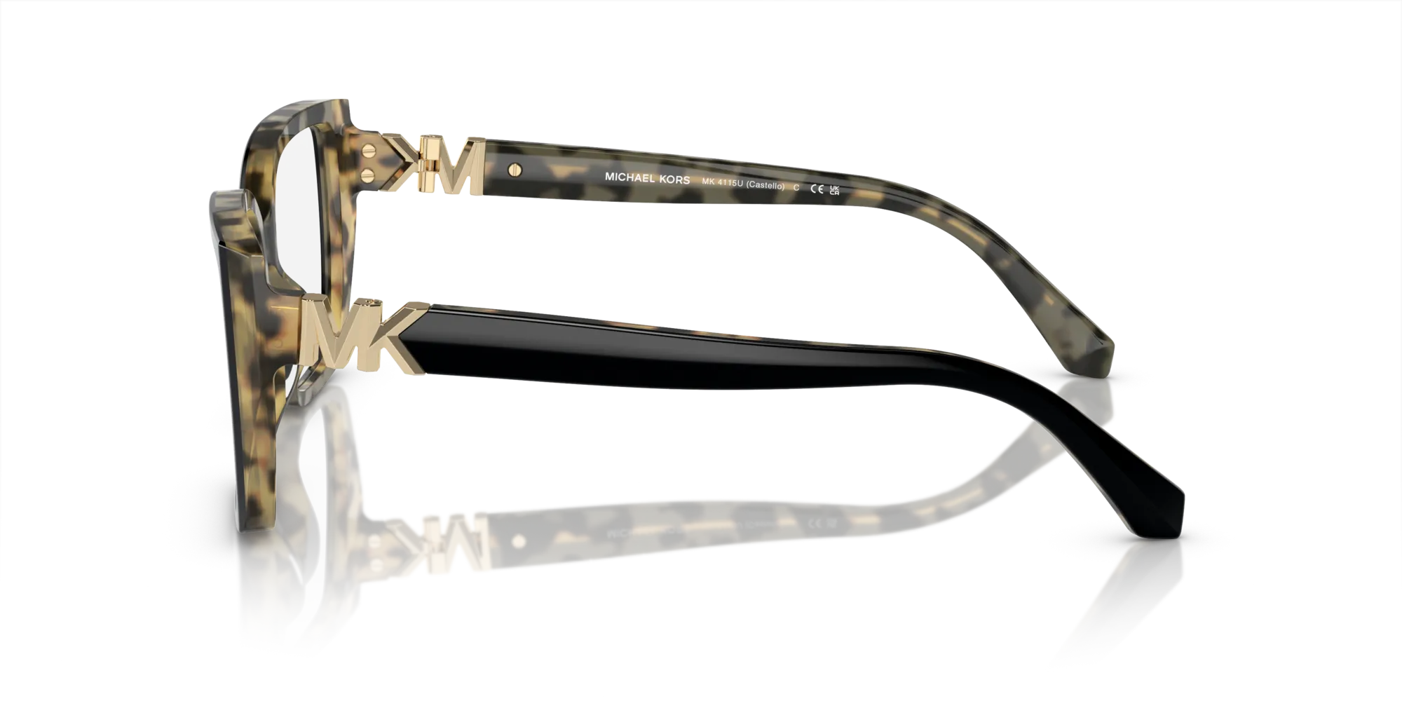 Michael Kors MK4115U CASTELLO 3950 Montature da vista Acetato Nero Trasparente Squadrata Normale - immagine 4
