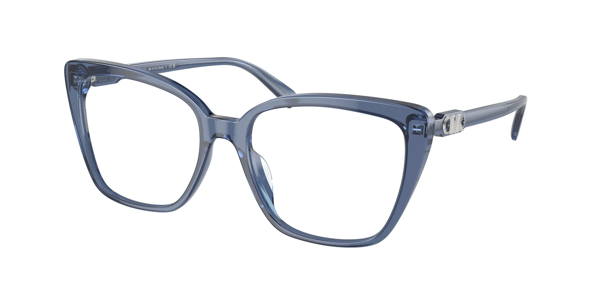 Michael Kors MK4110U AVILA 3956 Montature da vista Acetato Blu Trasparente Squadrata Normale - immagine 1