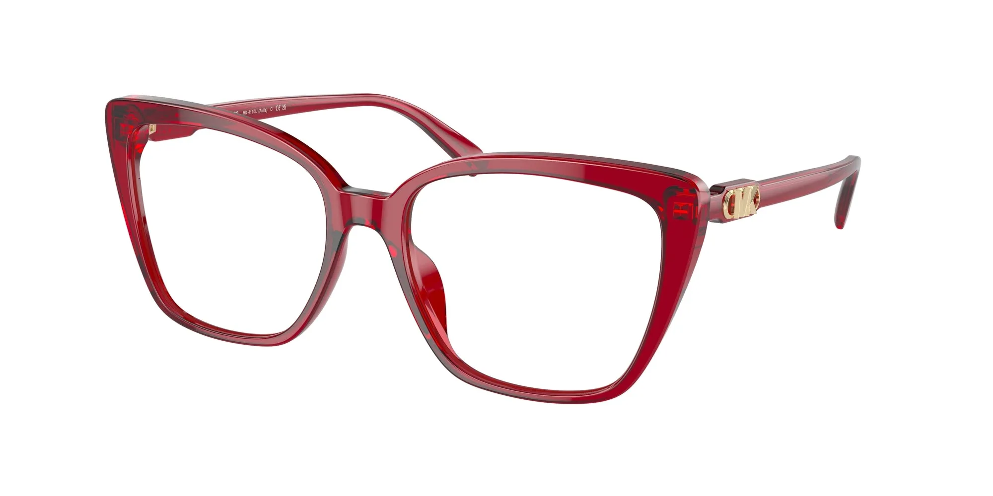 Michael Kors MK4110U AVILA 3955 Montature da vista Acetato Rosso Squadrata Normale - immagine 1